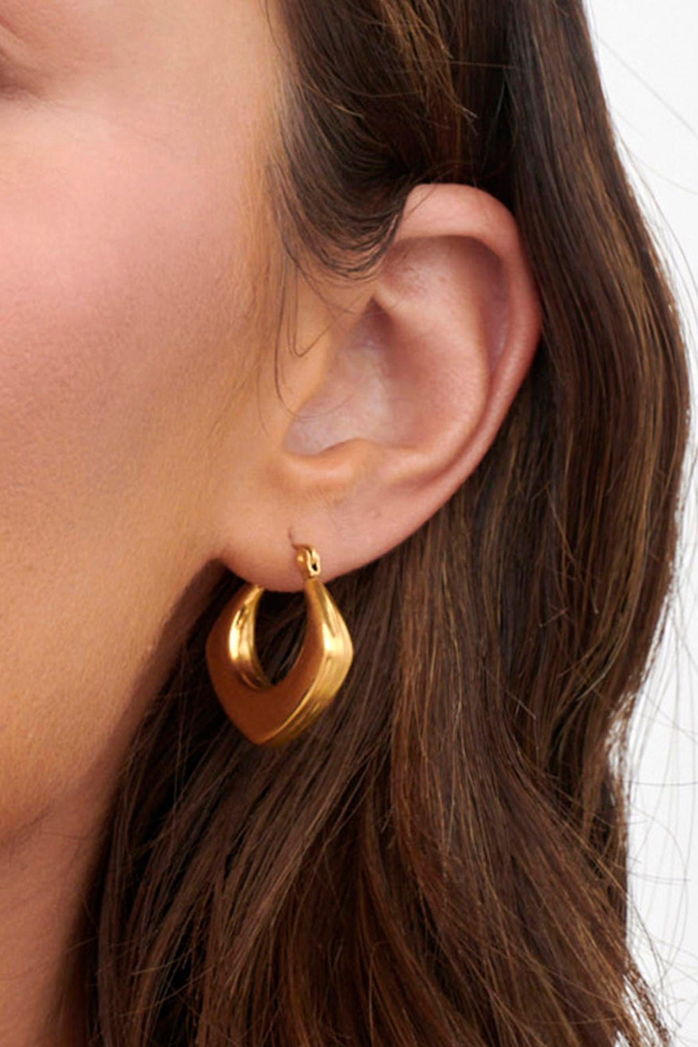 Tilly Gold Geometric Huggie Earrings