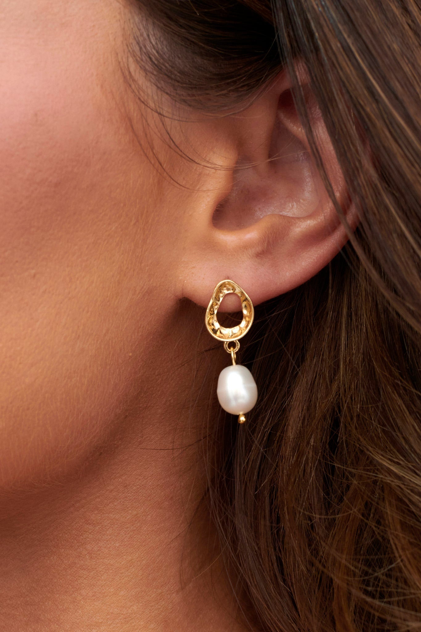 First Love Golden Pearl Earrings