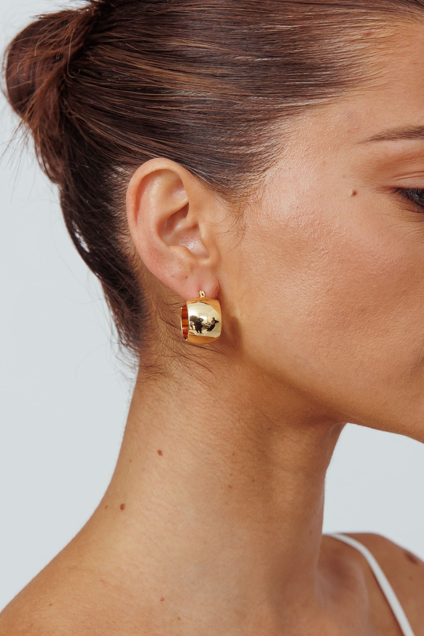 Wide Gold Hoop Earrings Ami