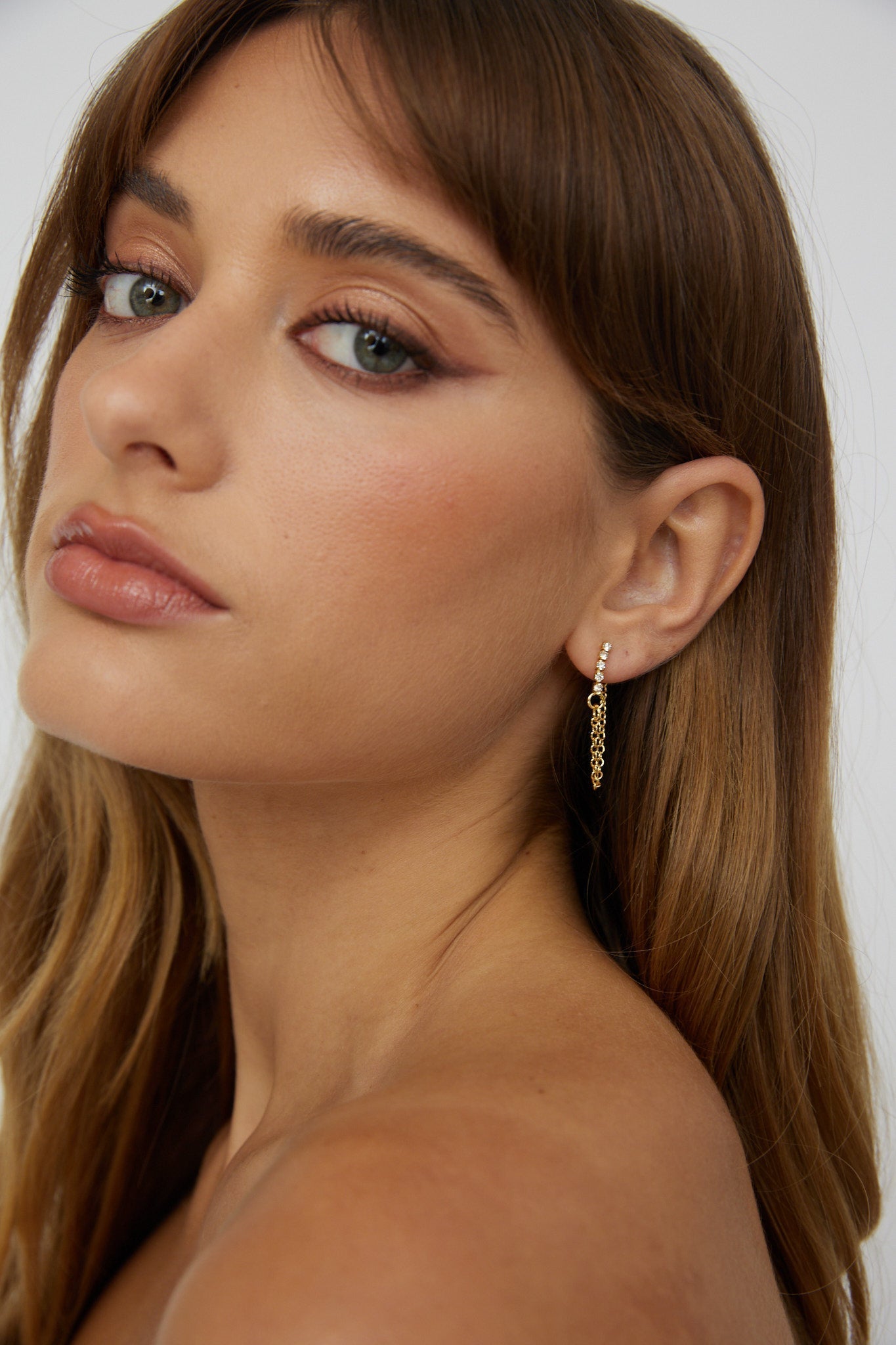 Audrina Gold Dangle Earrings