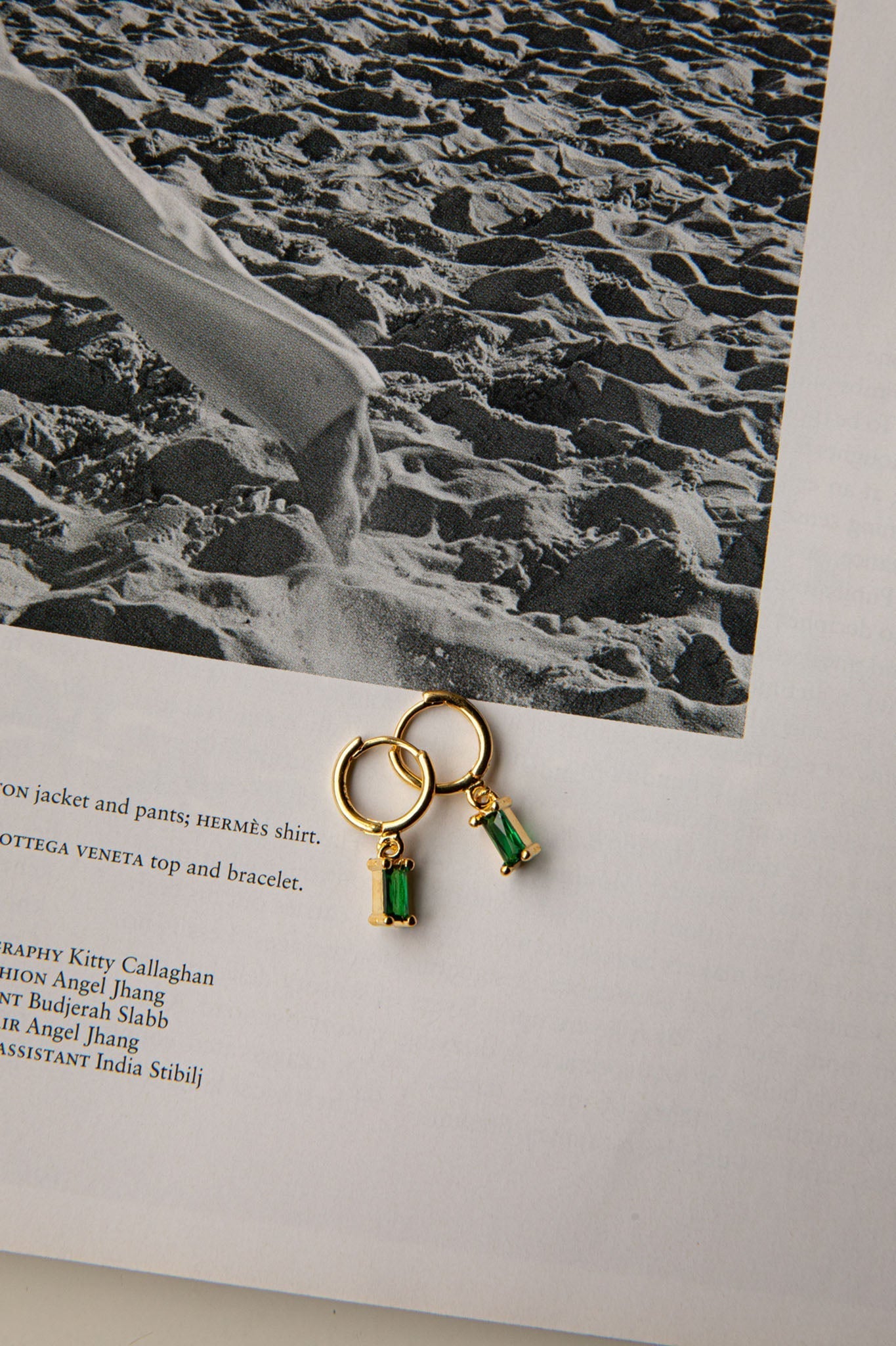 Teal Diamond Hoop Earrings