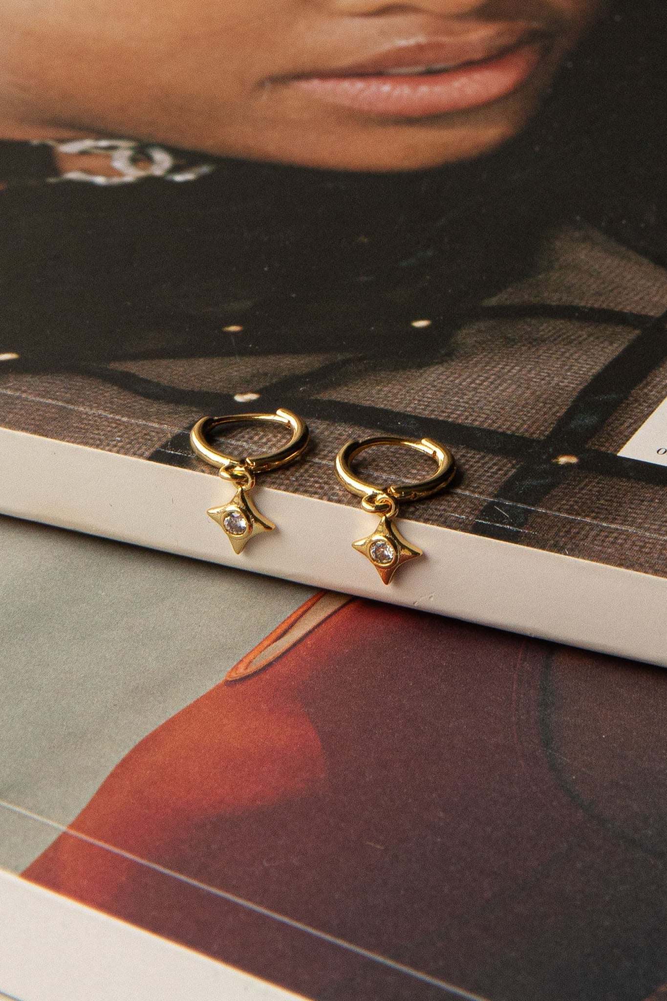 Lucida Diamond Hoop Earrings Gold