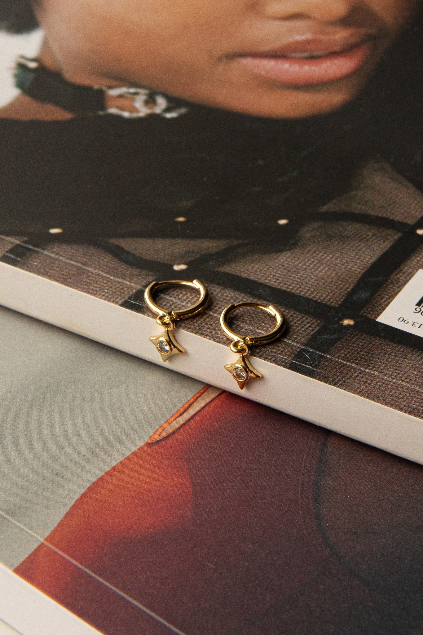 Lucida Diamond Hoop Earrings Gold