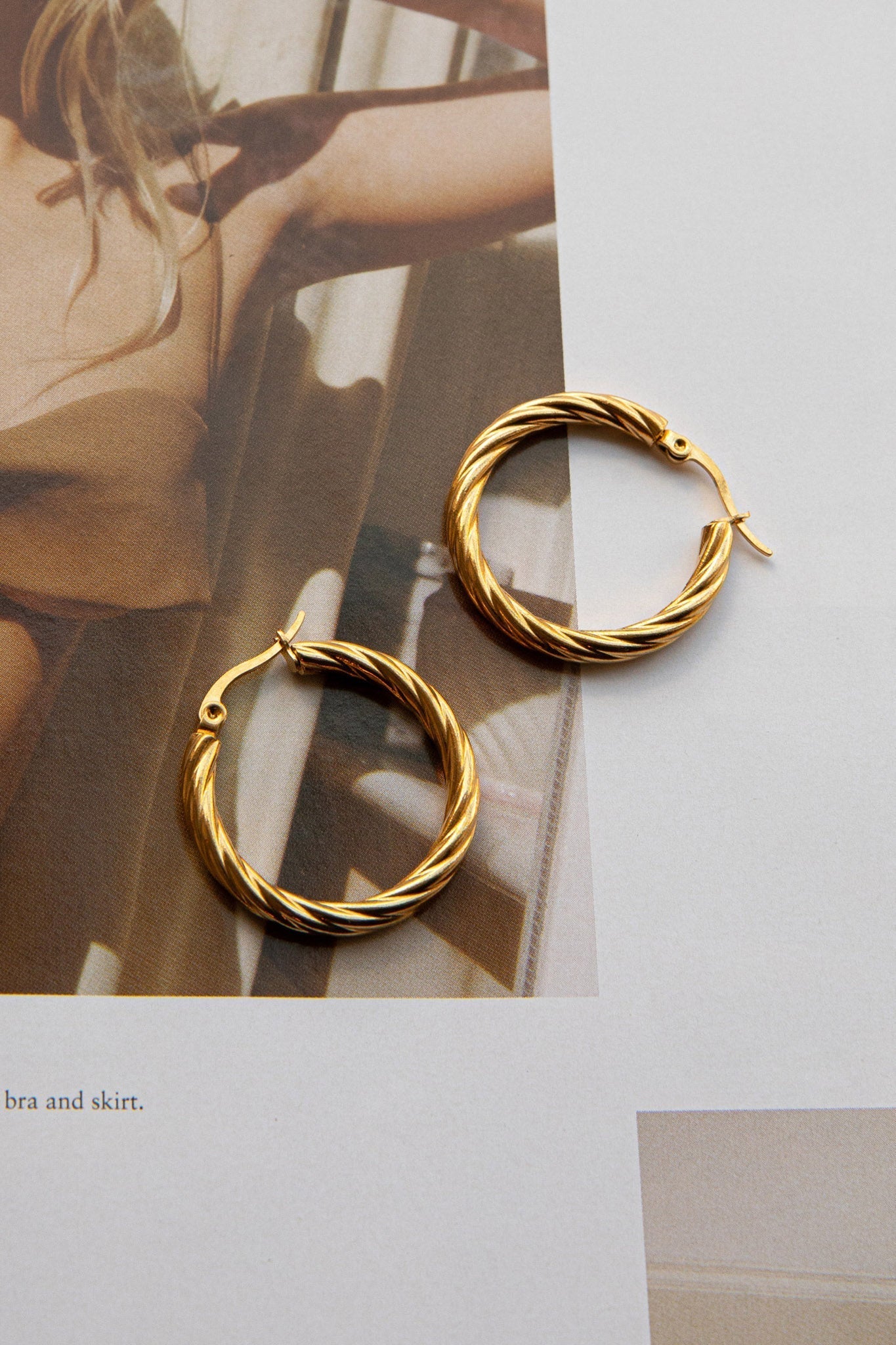 Merrill Gold Hoop Earrings