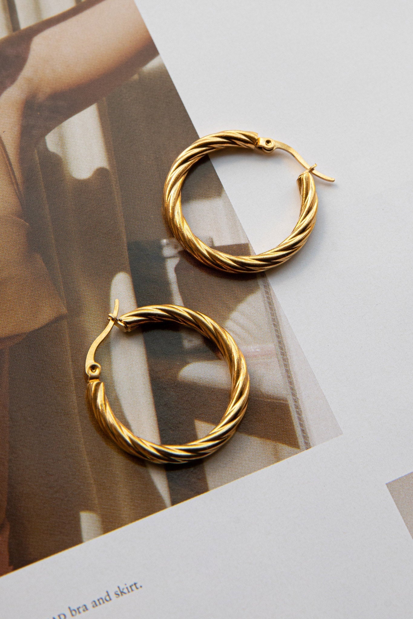 Merrill Gold Hoop Earrings