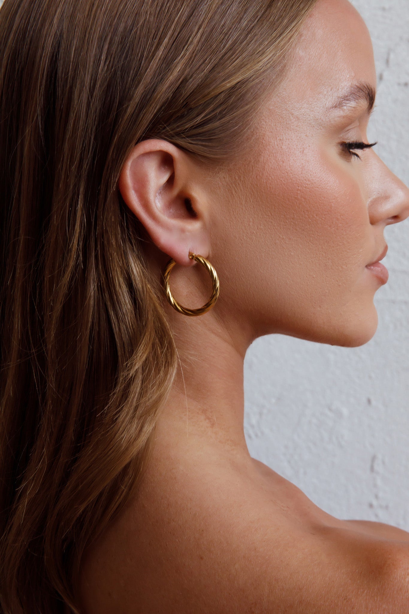 Merrill Gold Hoop Earrings