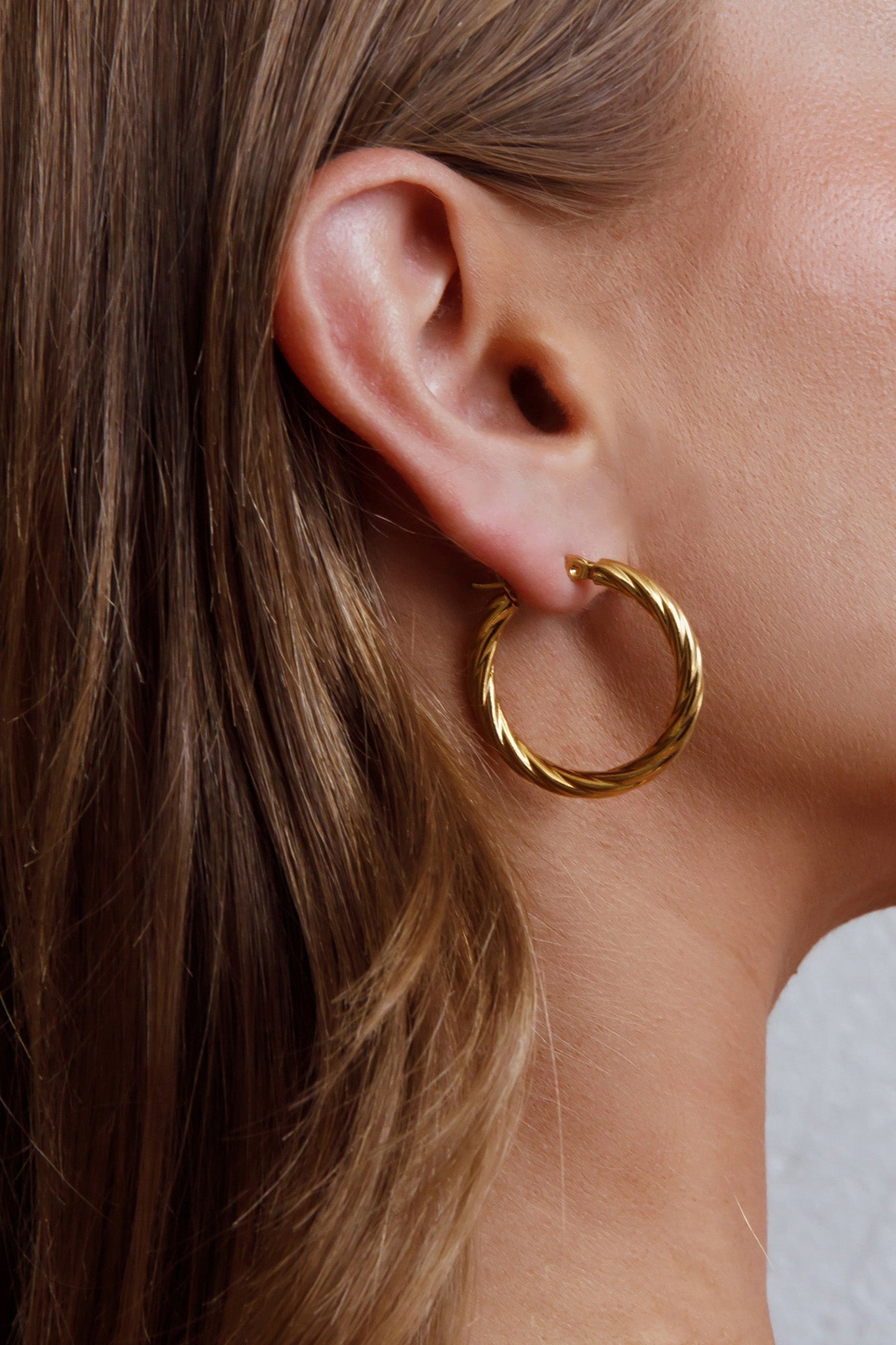 Merrill Gold Hoop Earrings