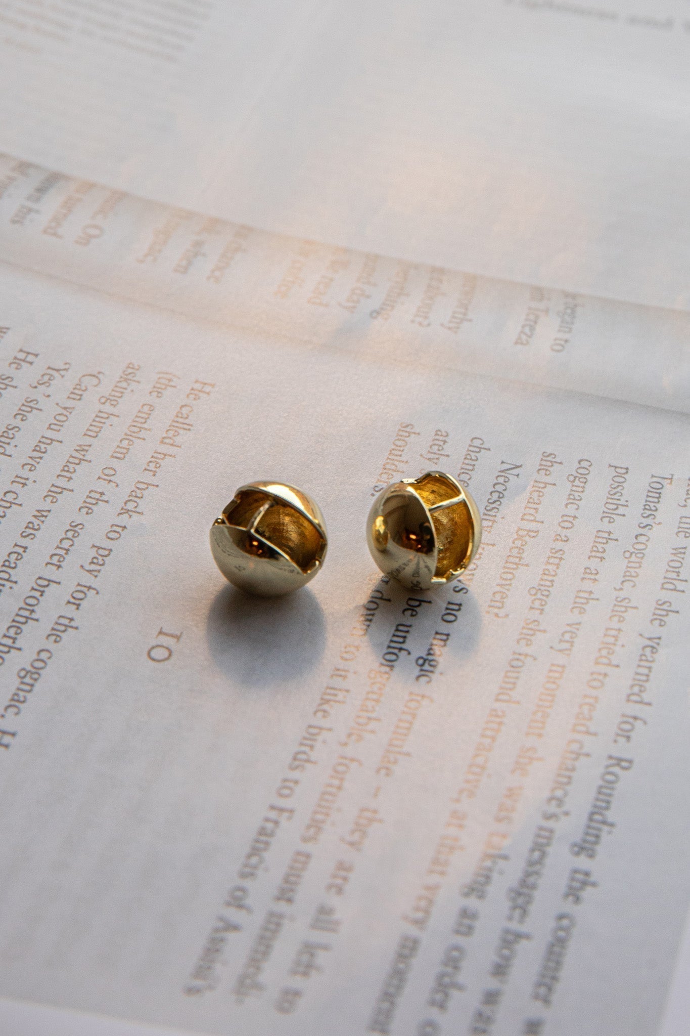 Moonstar Gold Ball Earrings