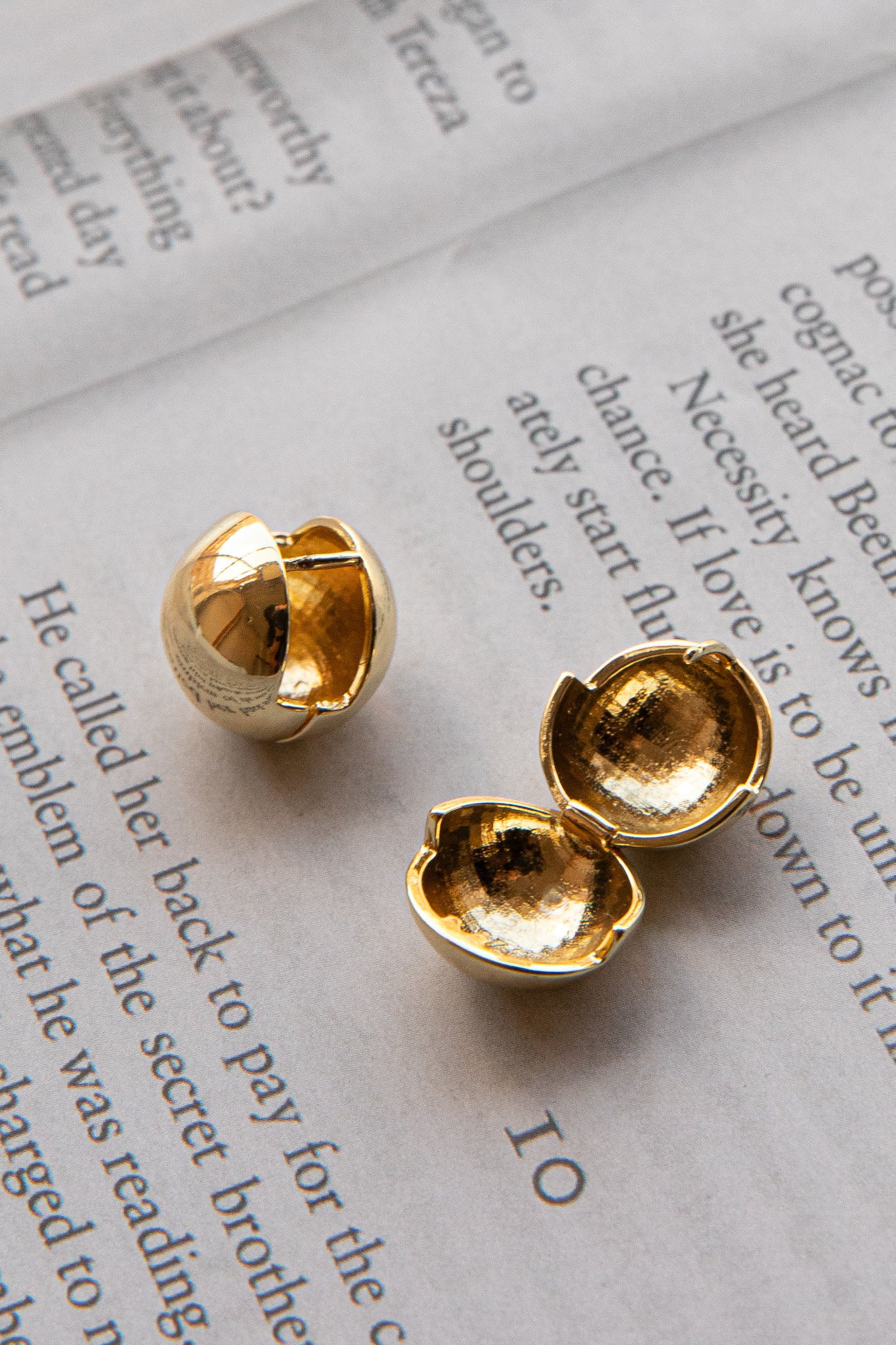 Moonstar Gold Ball Earrings