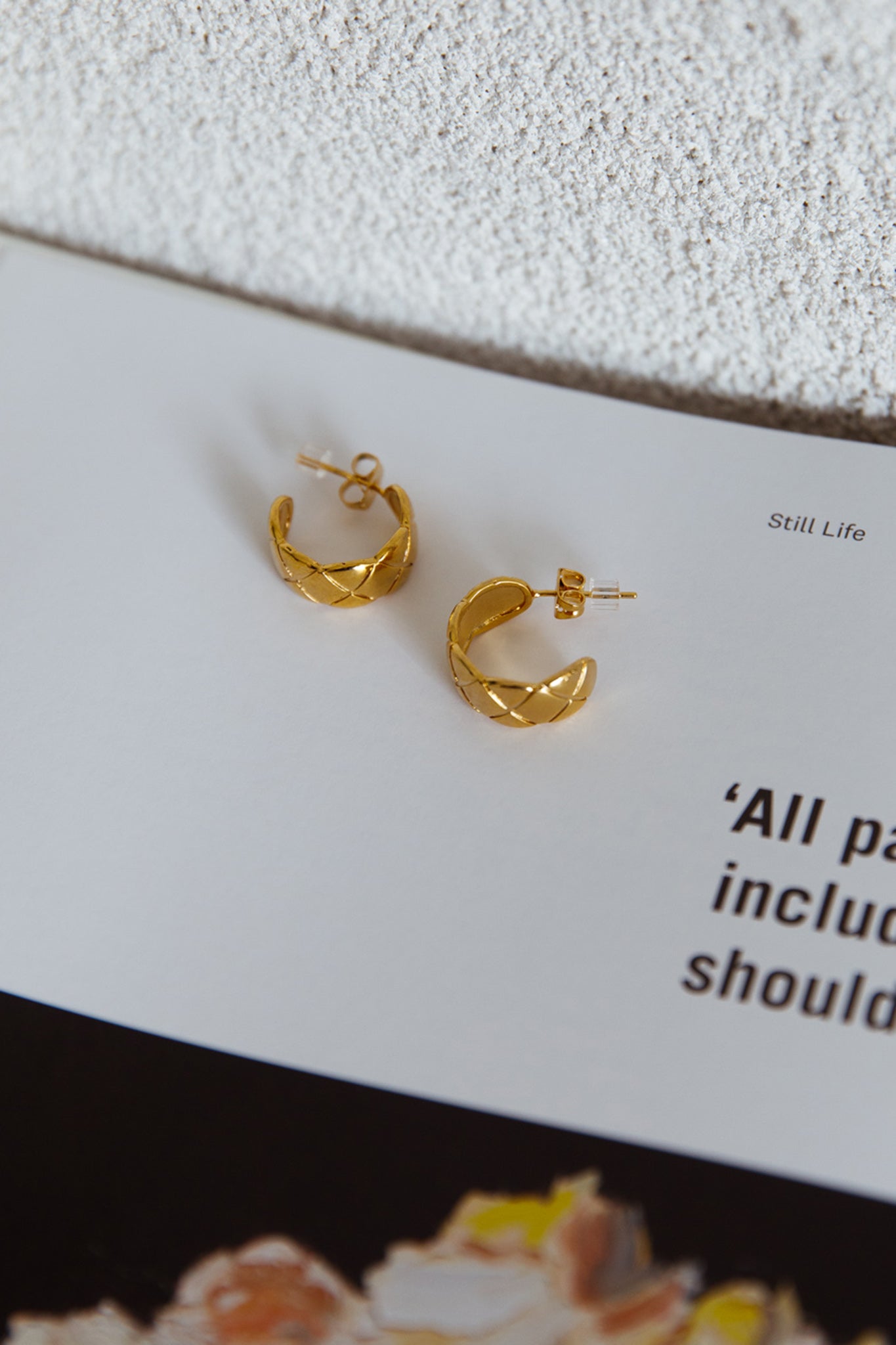 Symphony Woven Hoop Earrings in Gold