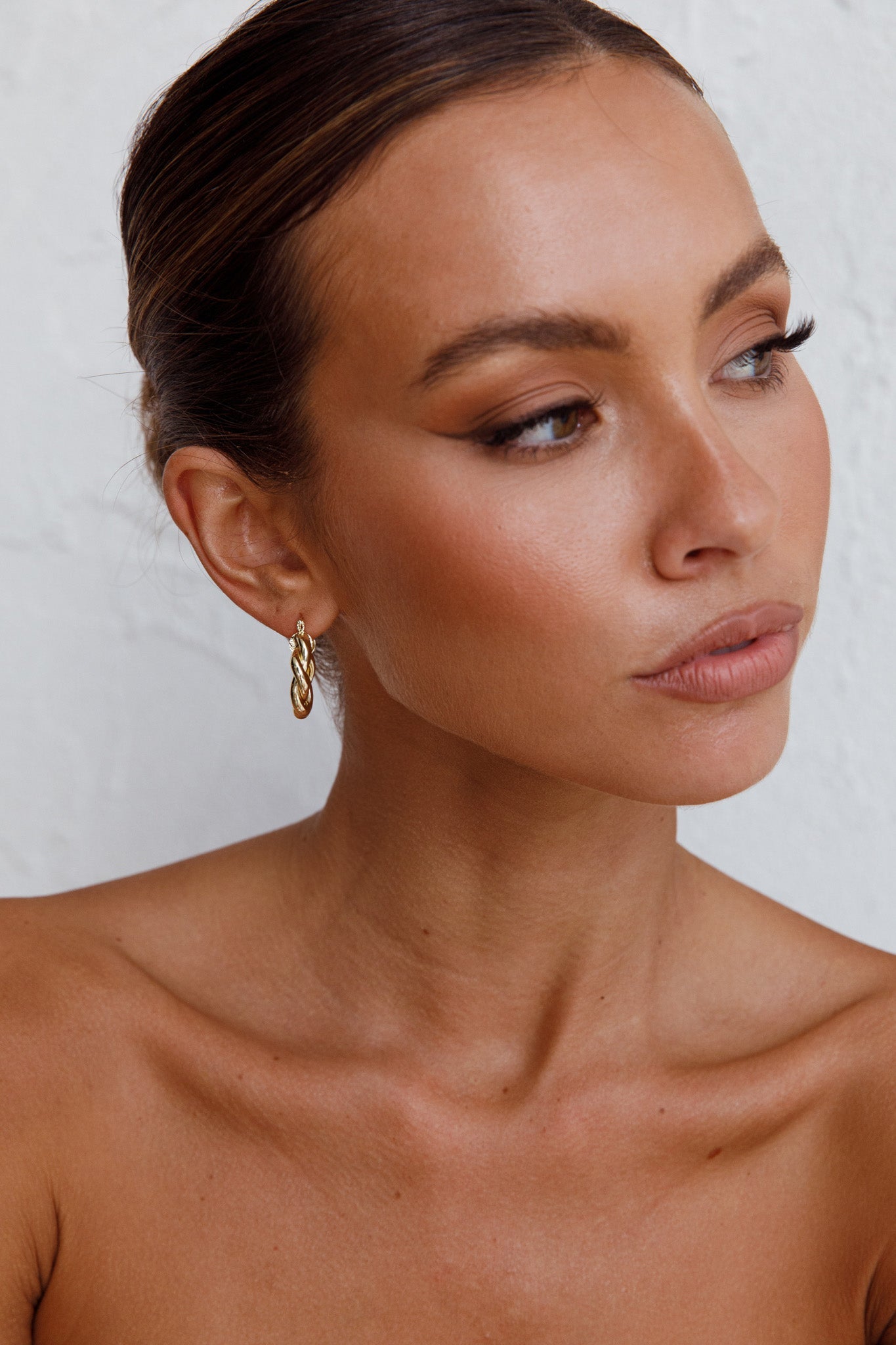 Fate Hoop Earrings in Gold