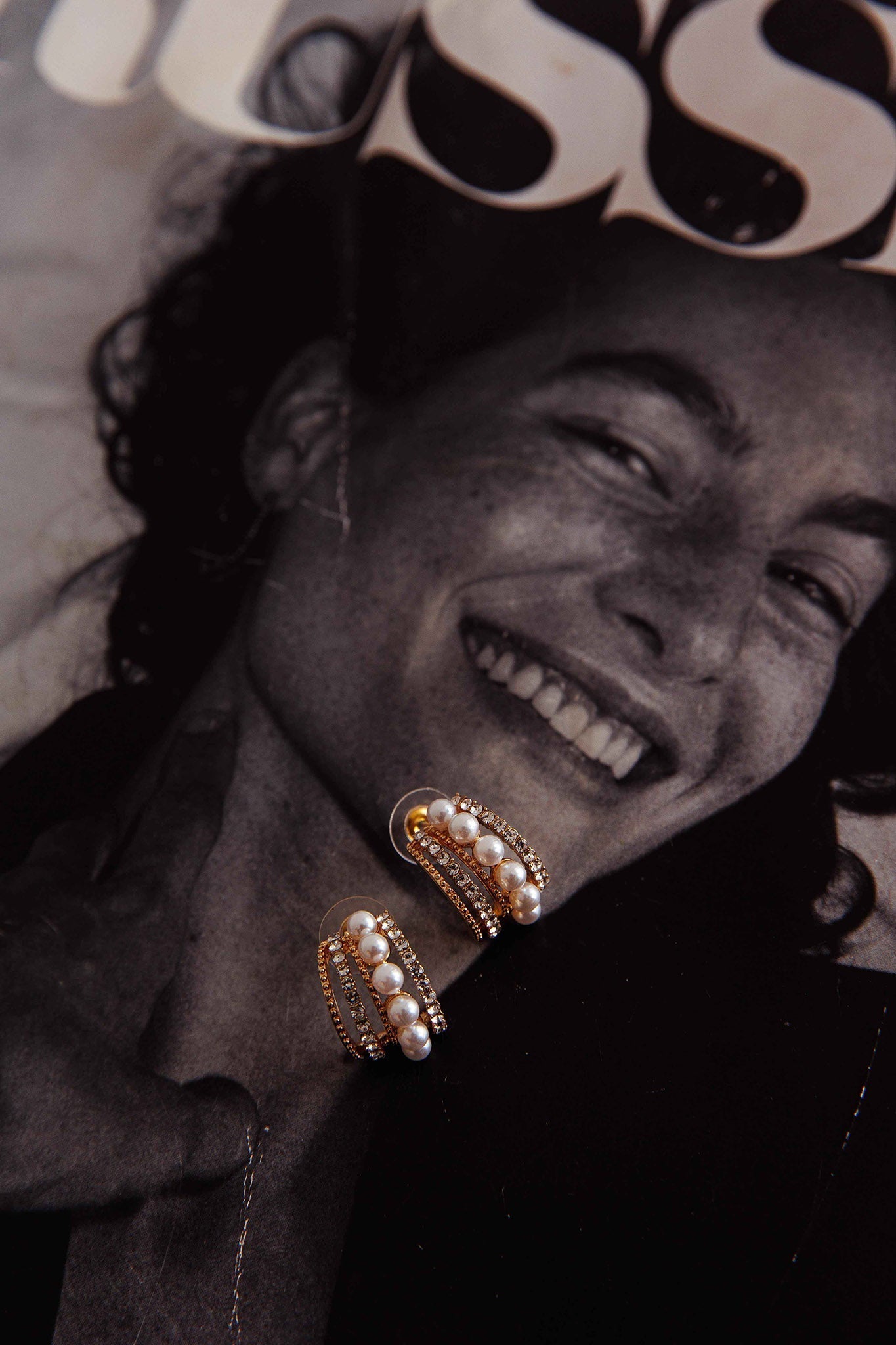 Odette Earrings with Pearls and Diamonds in Gold