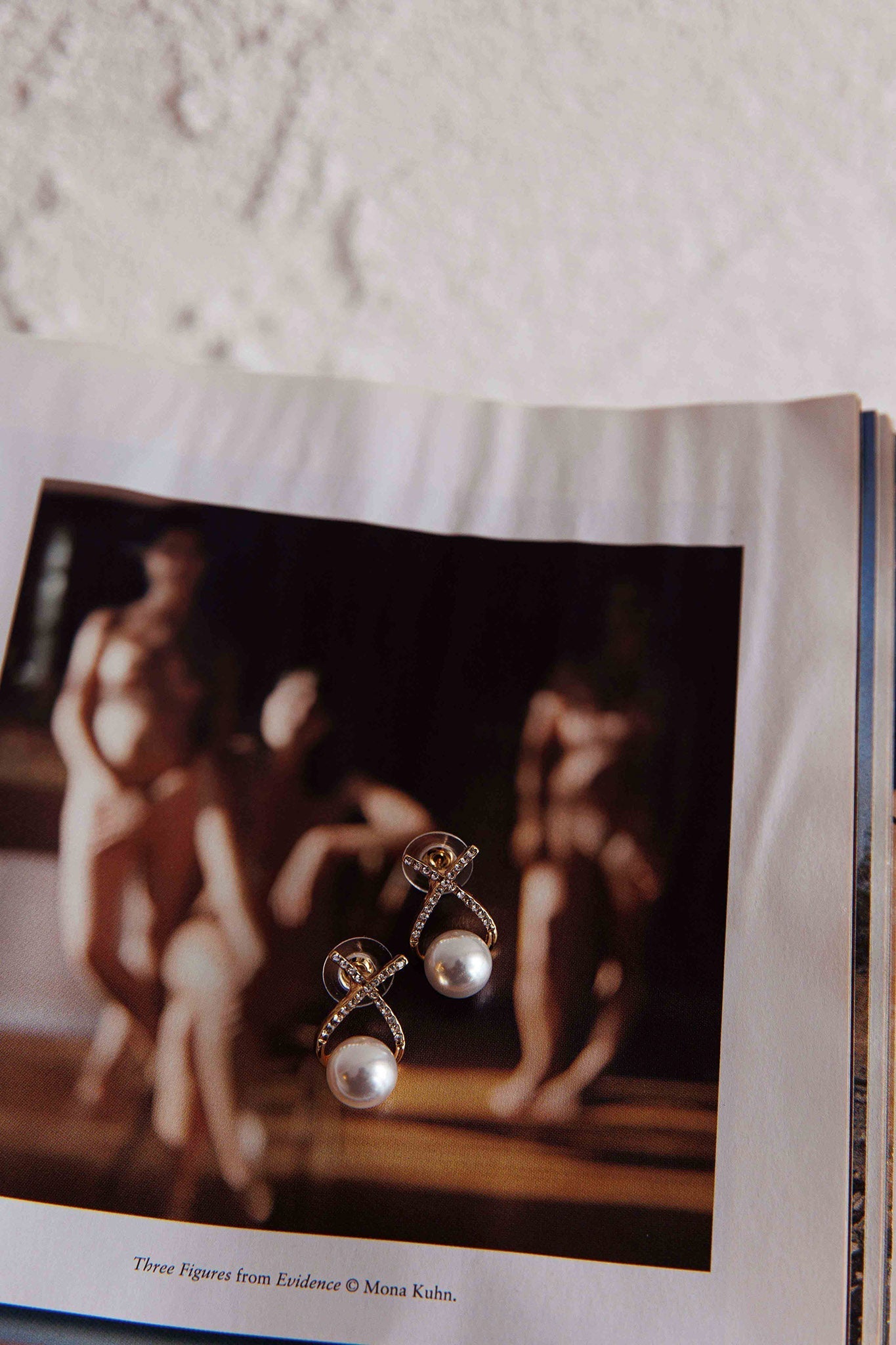 Aliyah Diamante X Pearl Gold Earrings