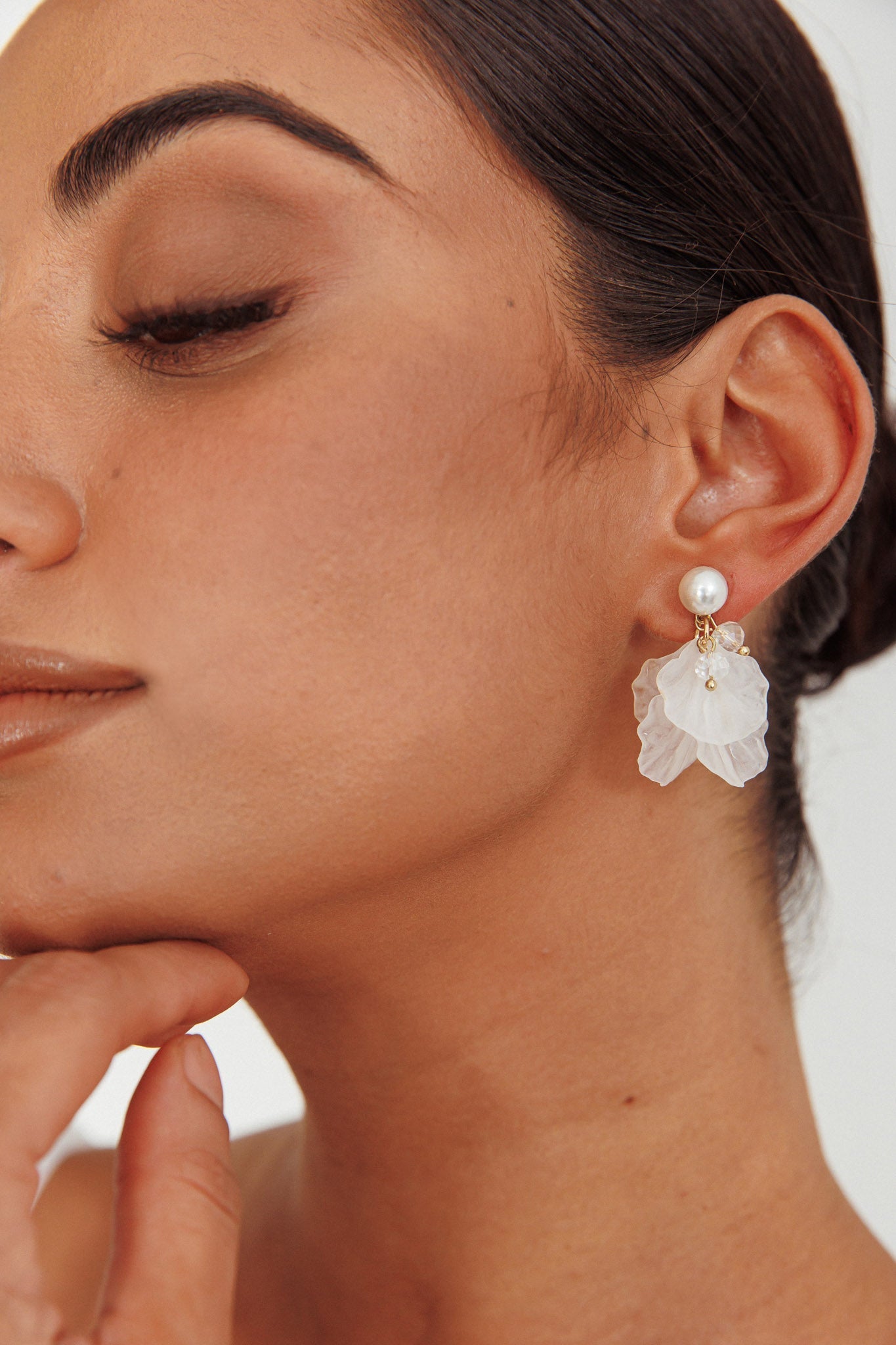 Angel Earth Petal Earrings Gold