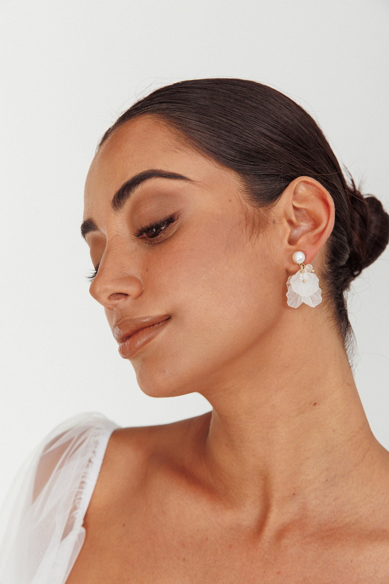 Angel Earth Petal Earrings Gold