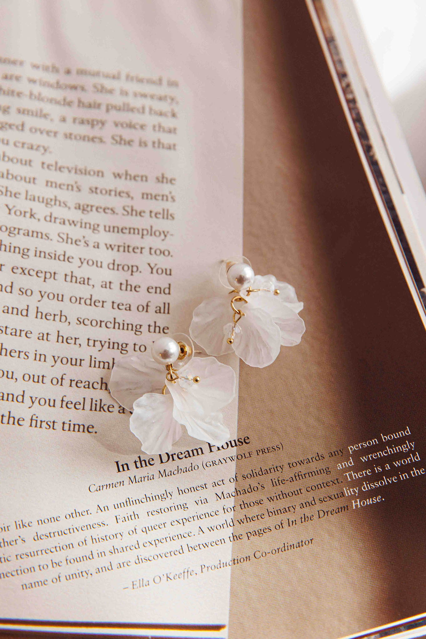 Angel Earth Petal Earrings Gold