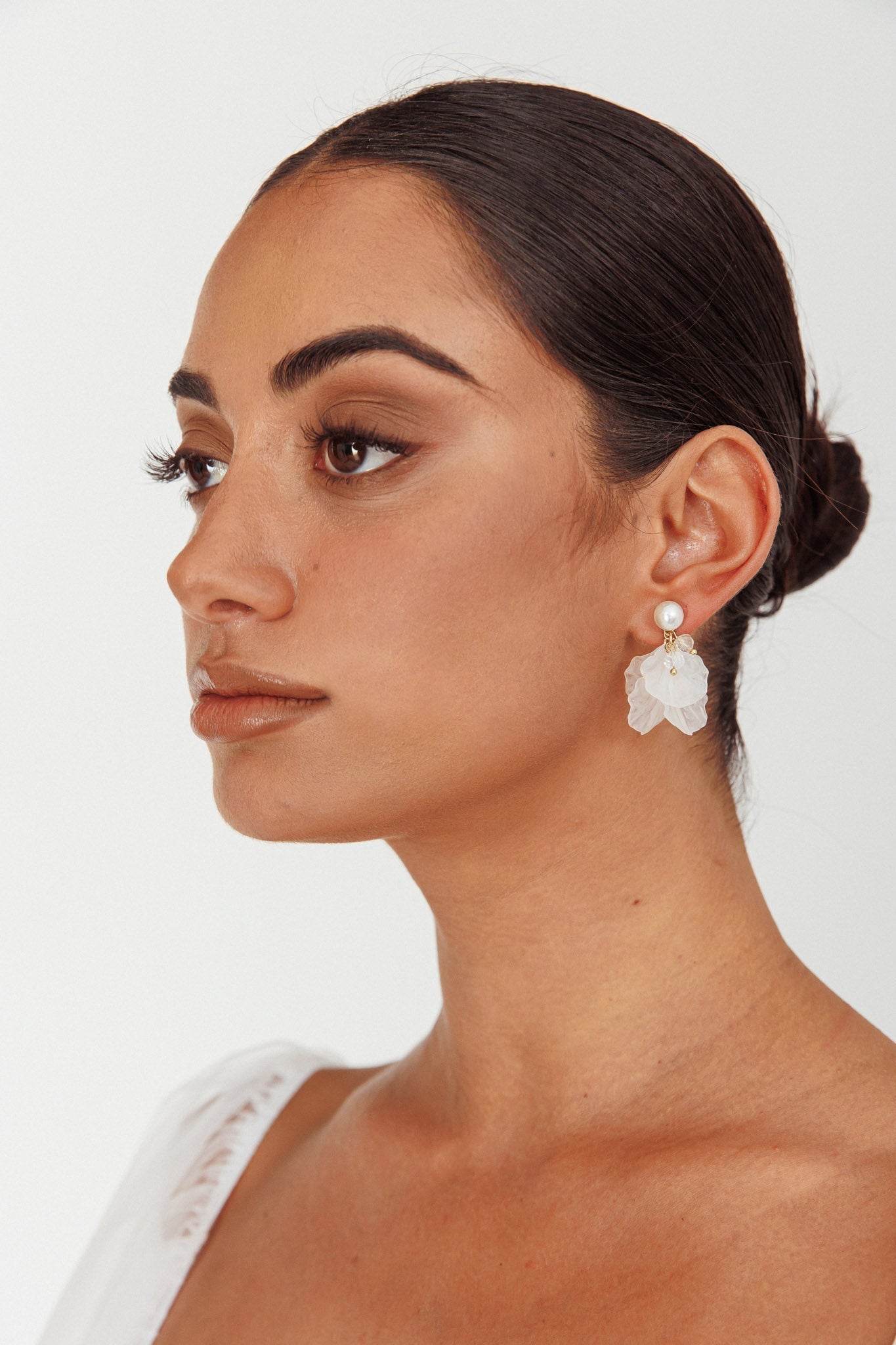 Angel Earth Petal Earrings Gold