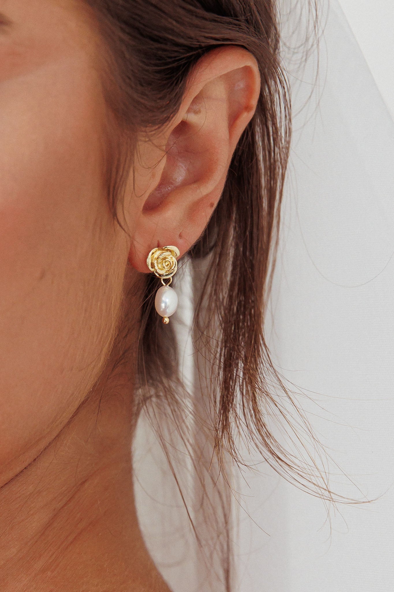 Garden Flower Pearl Earrings
