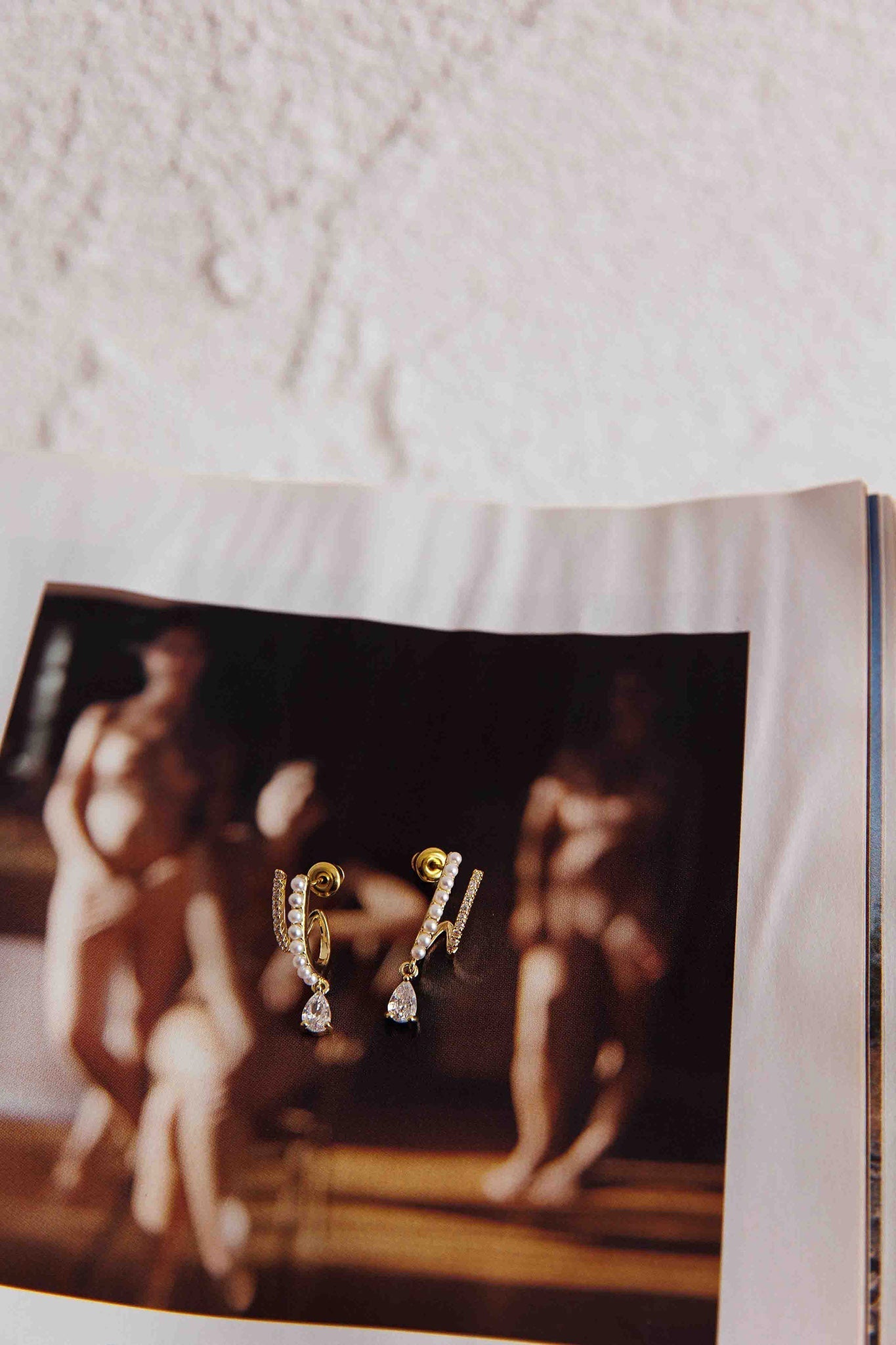 Dawn Gold Double Piercing Illusion Earrings