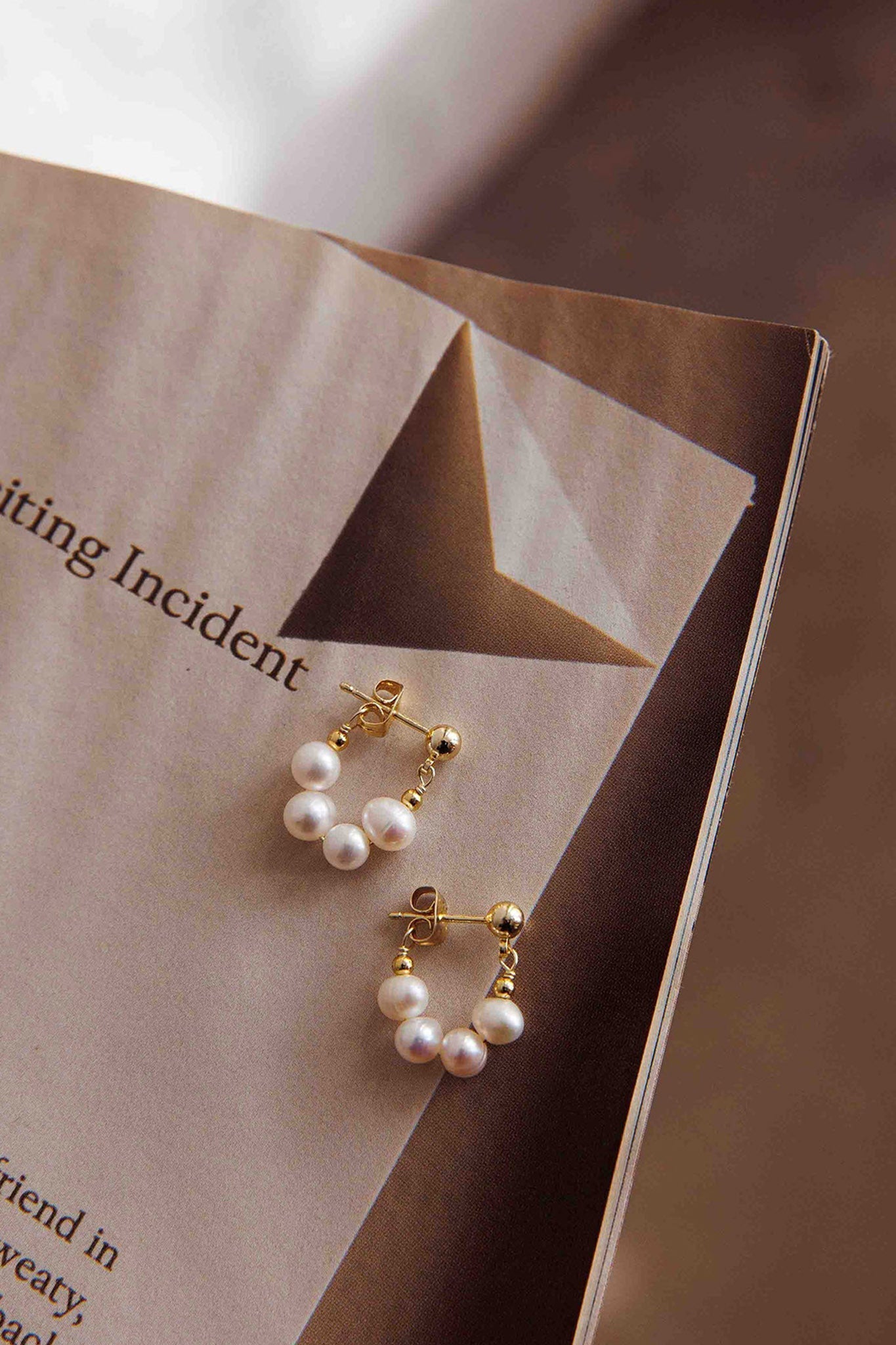 Milly Gold Pearl Earrings