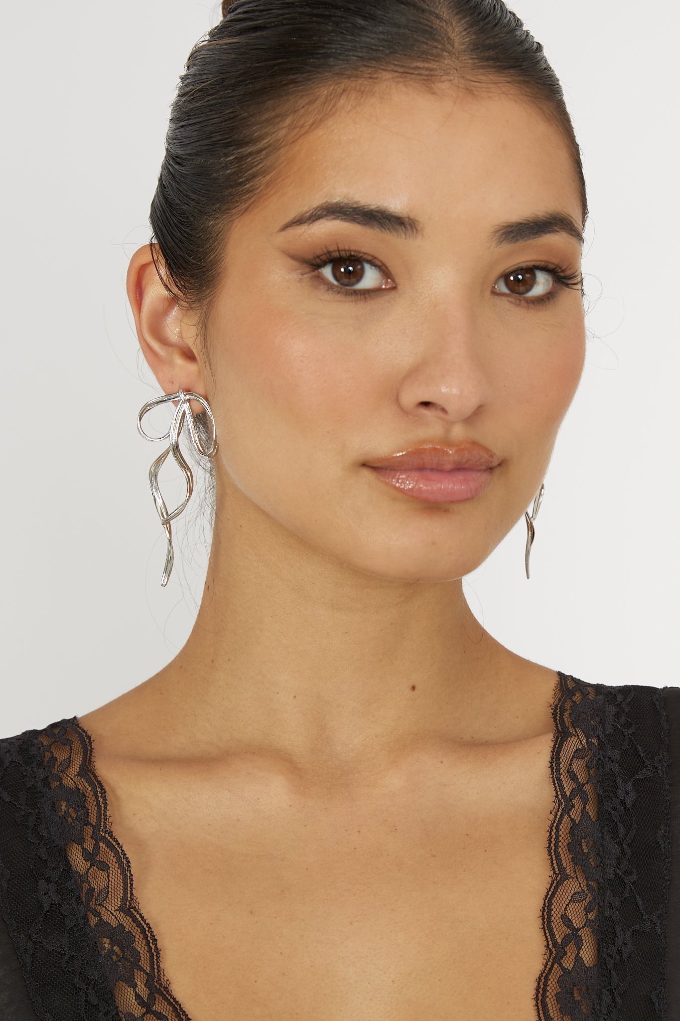 Hello Silver Earrings