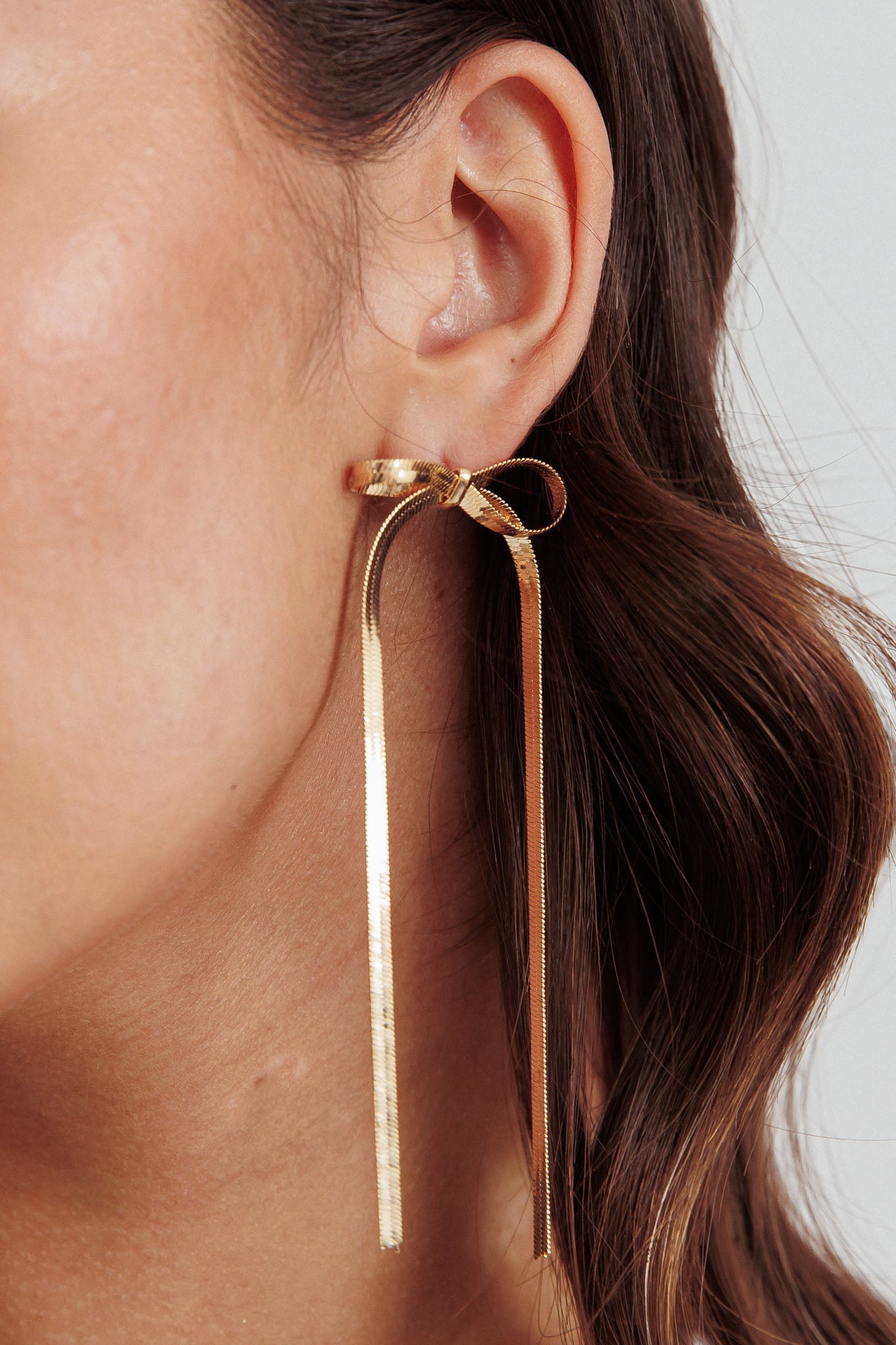 Gold Earrings with Chevron Knot Macy
