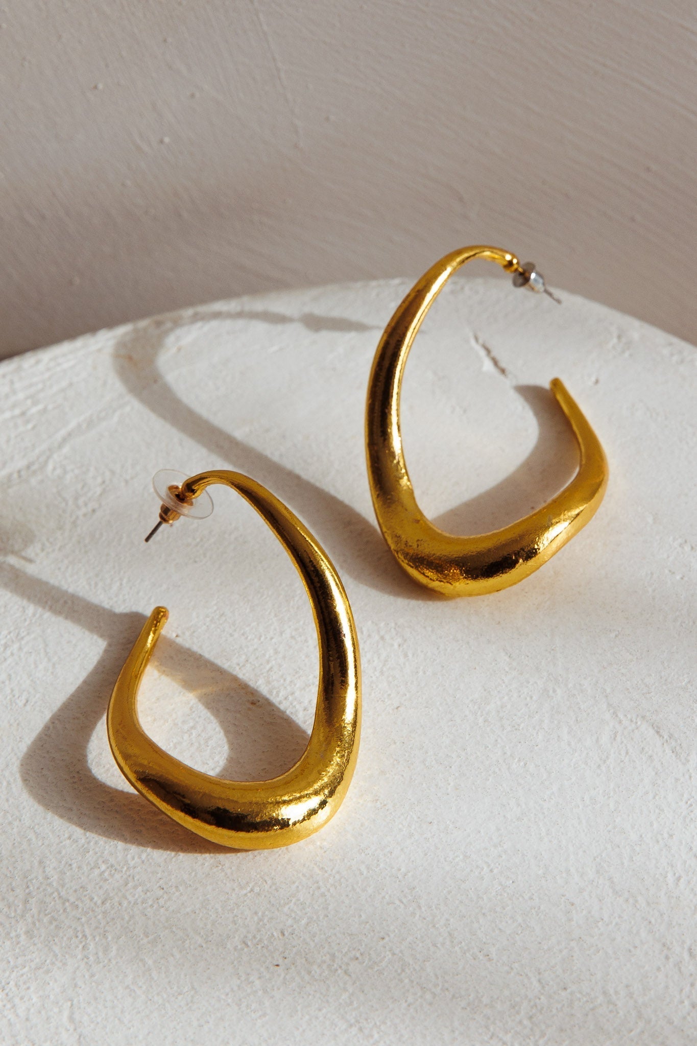 Triumph Gold Hoop Earrings