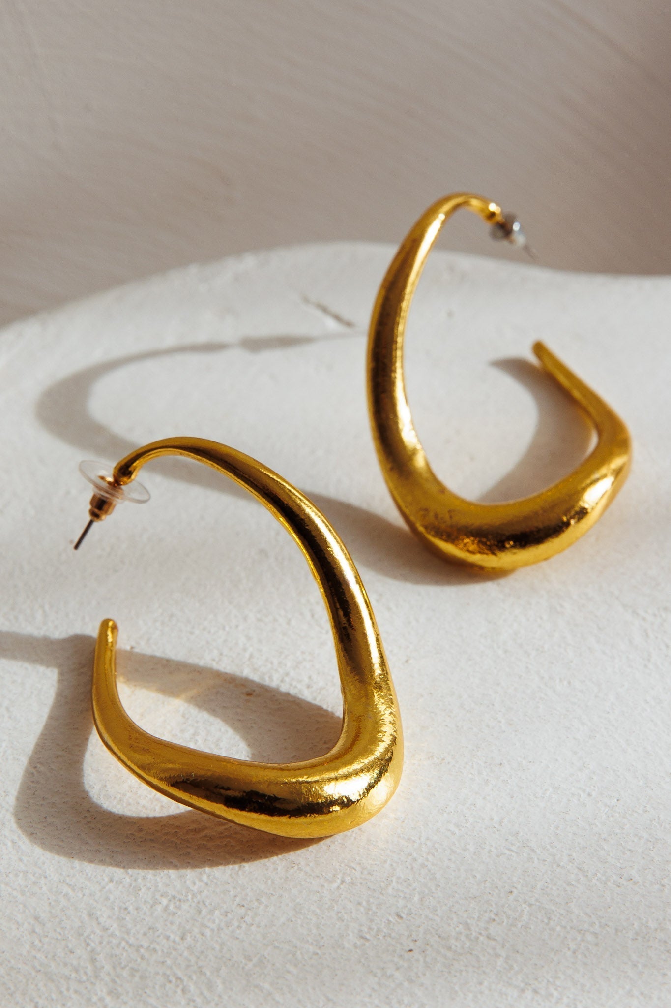 Triumph Gold Hoop Earrings