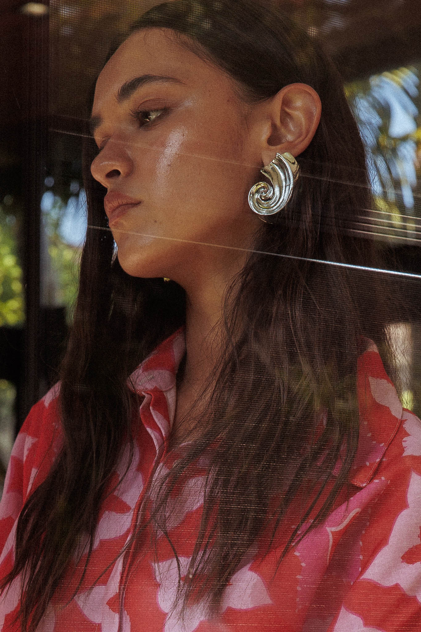 Calypso Spiral Earrings Silver