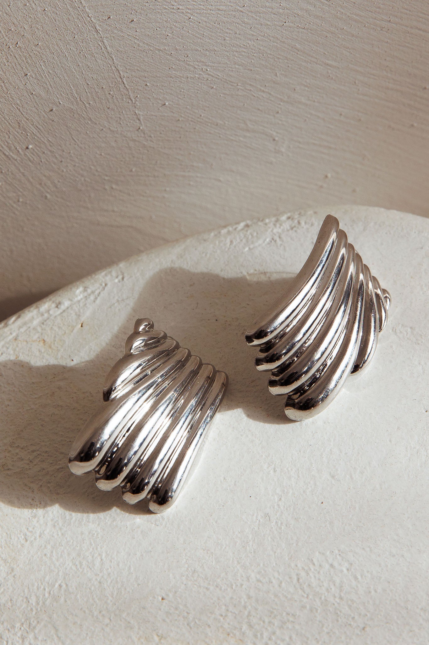 Wisdom Silver Rectangular Grooved Earrings