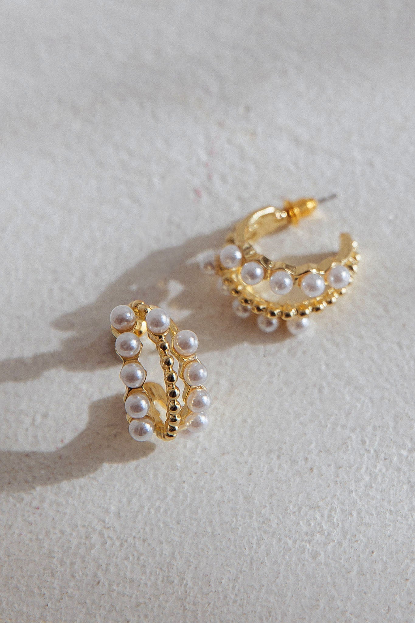 Serenity Gold Hoop Earrings