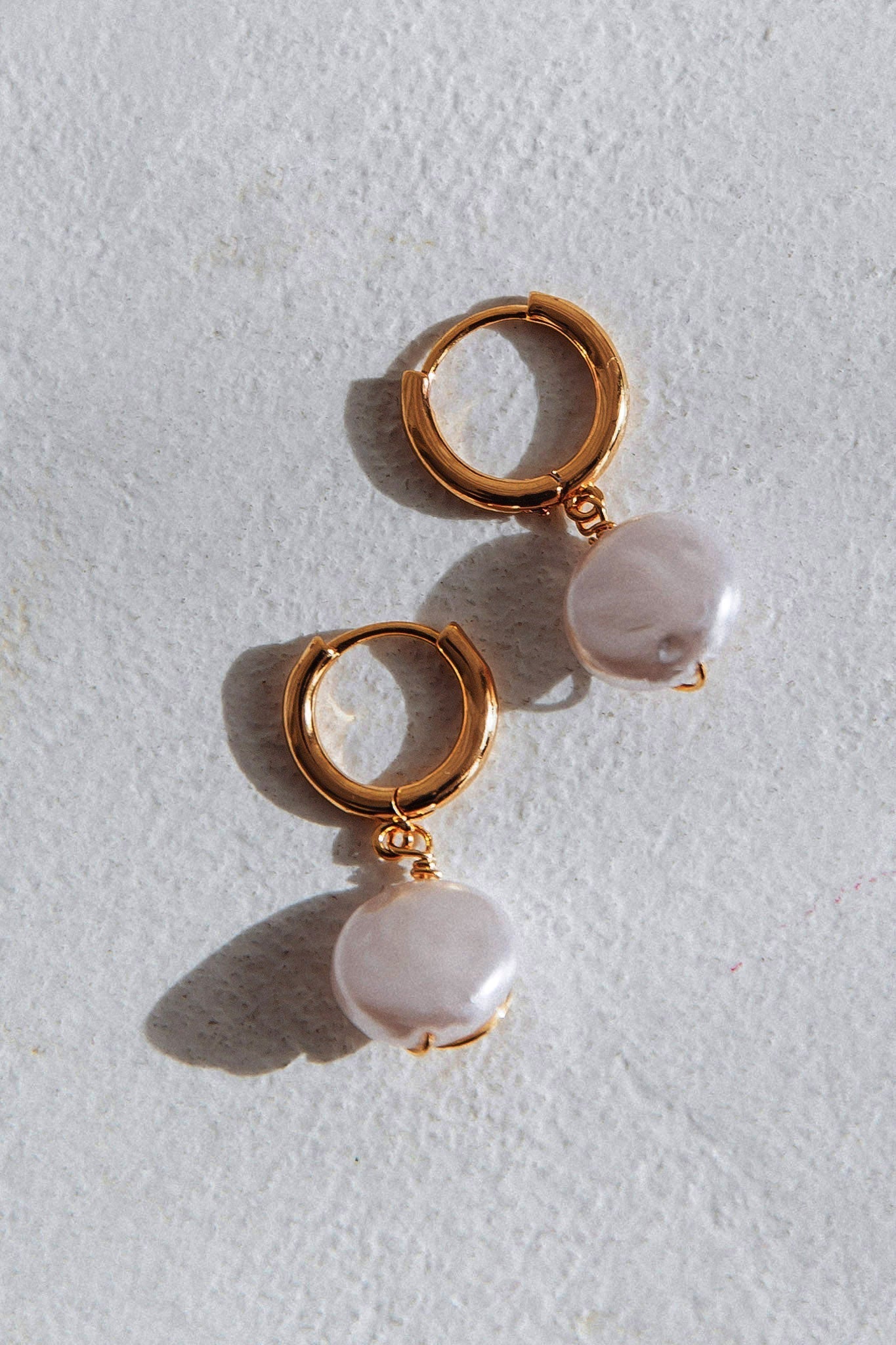 Sophia Swirl Gold Pearl Earrings