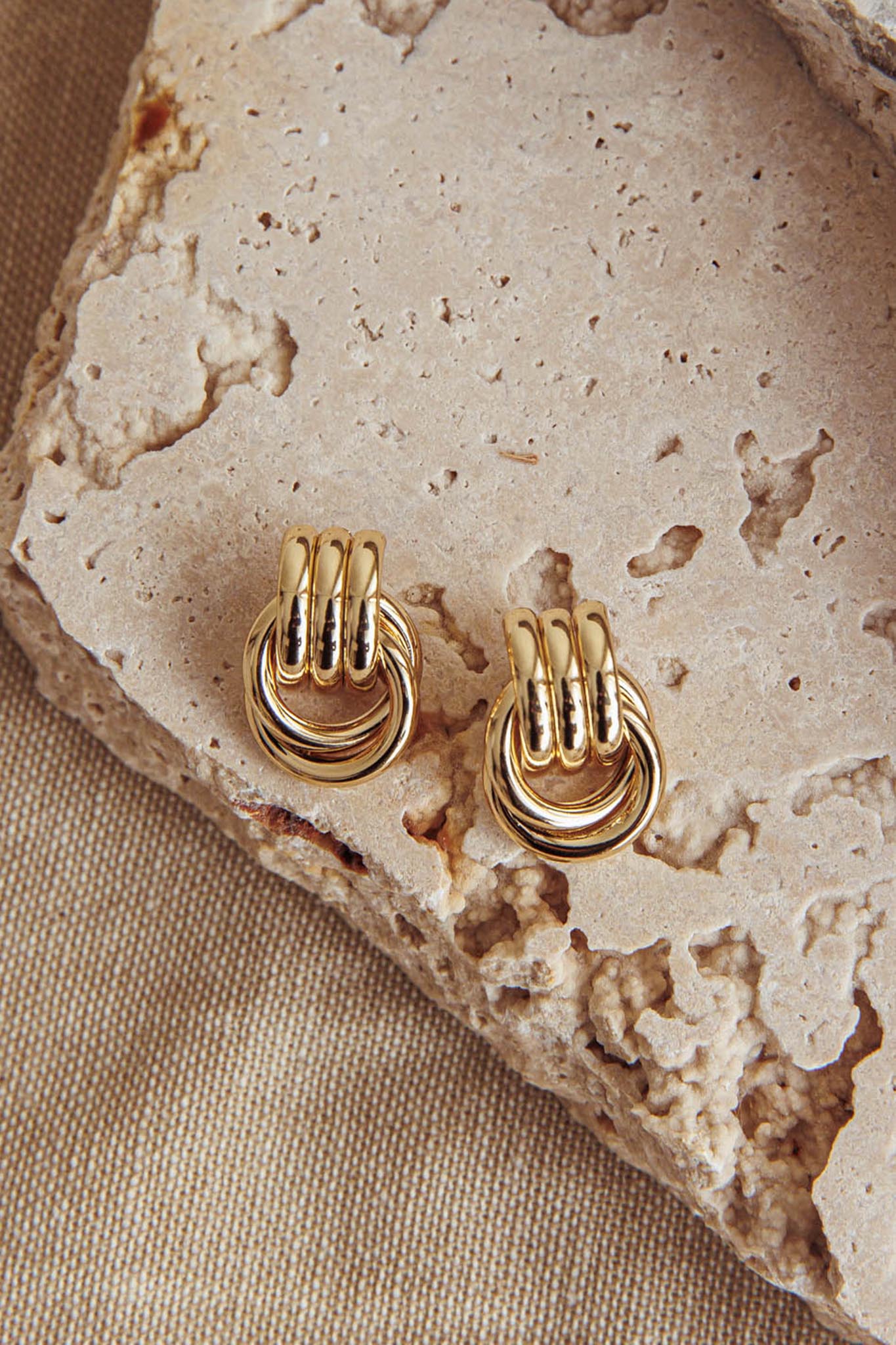 Shiloh Loop Gold Earrings