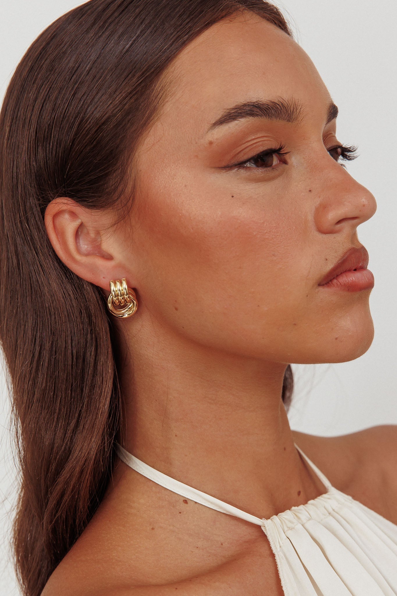 Shiloh Loop Gold Earrings
