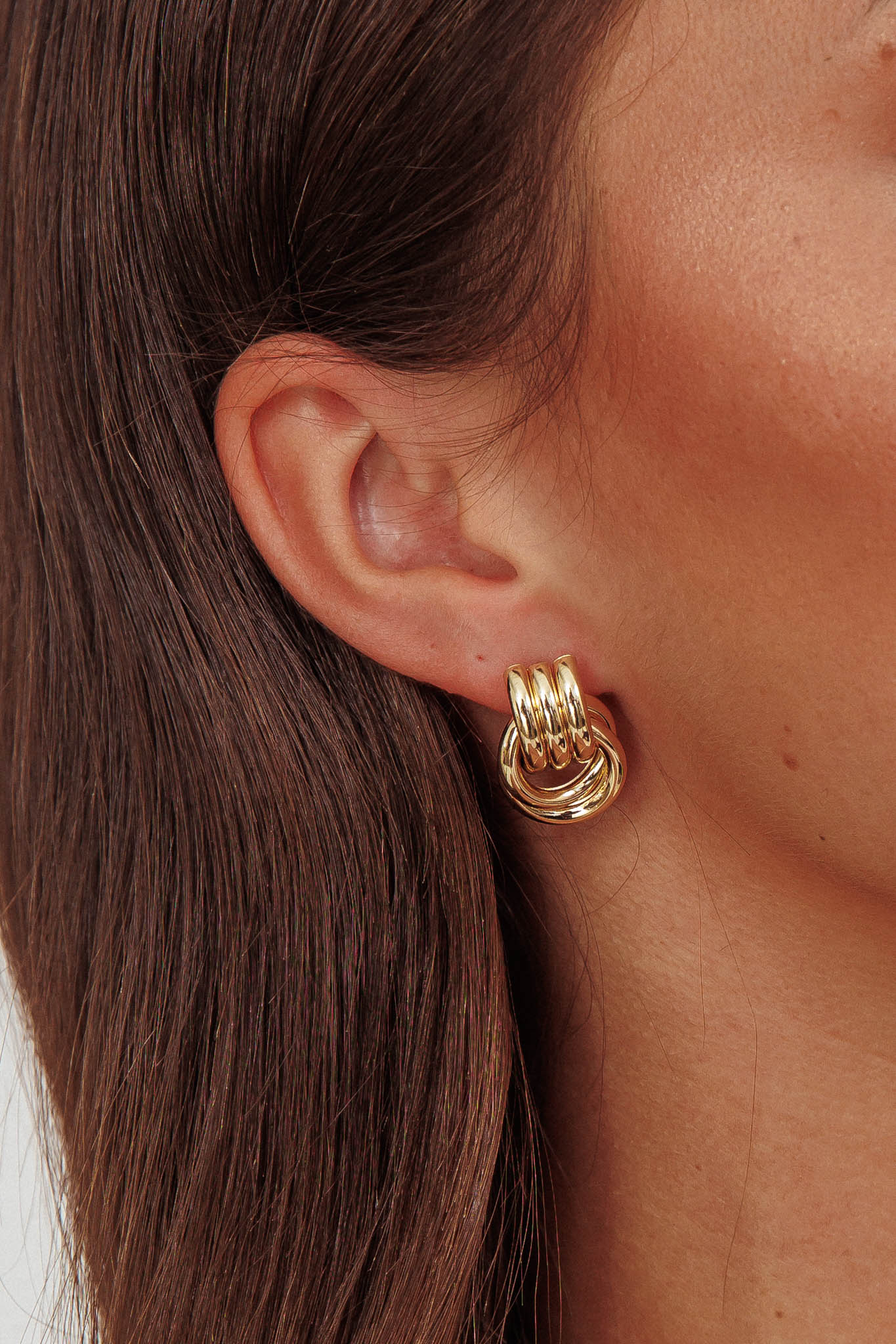 Shiloh Loop Gold Earrings