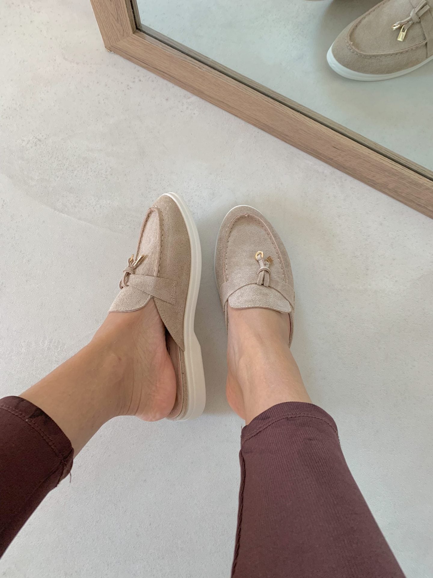 Coco | Open Moccasins with Gold Charm Detail