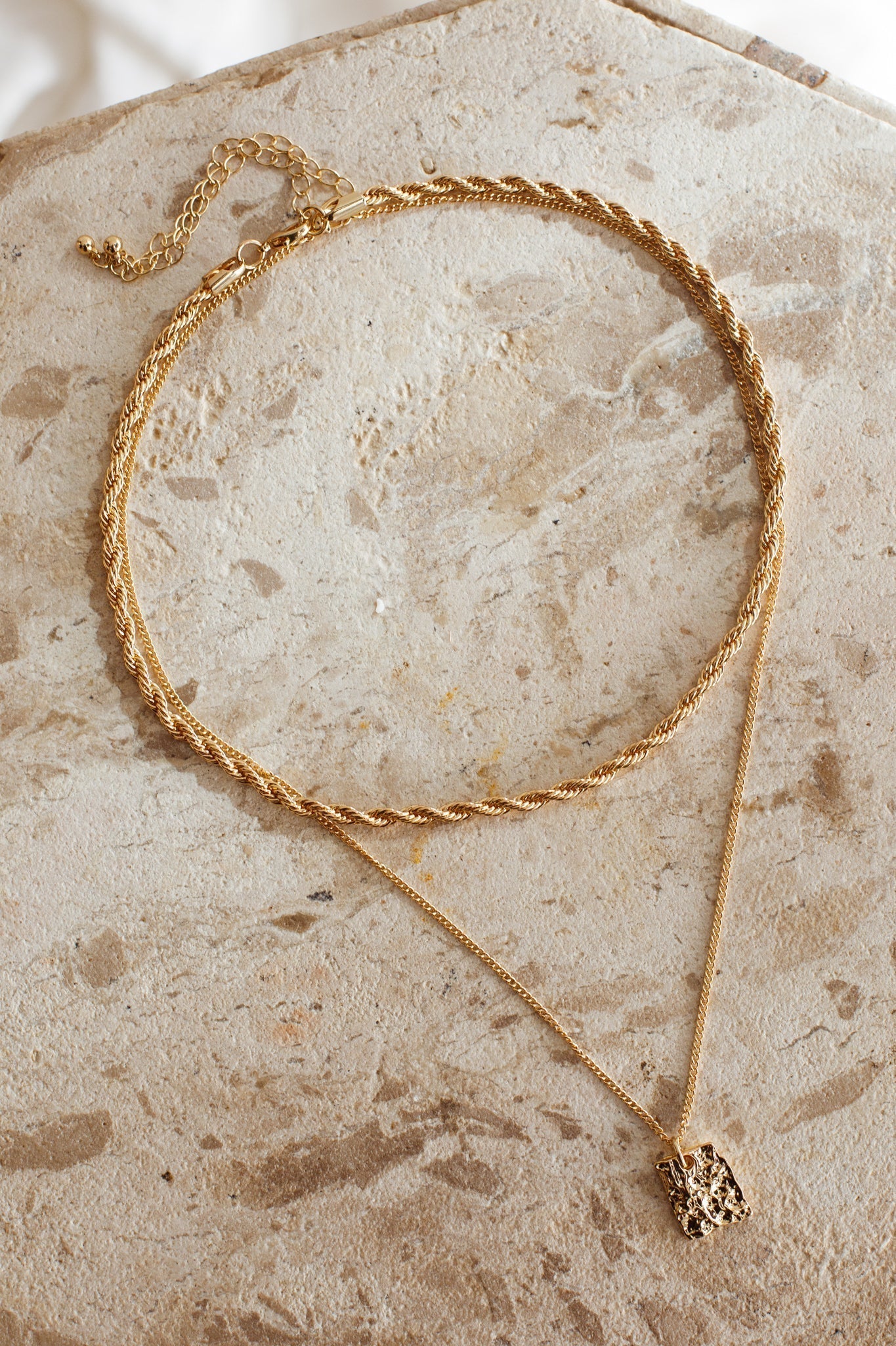 Hamptons Gold Rope Necklace Set