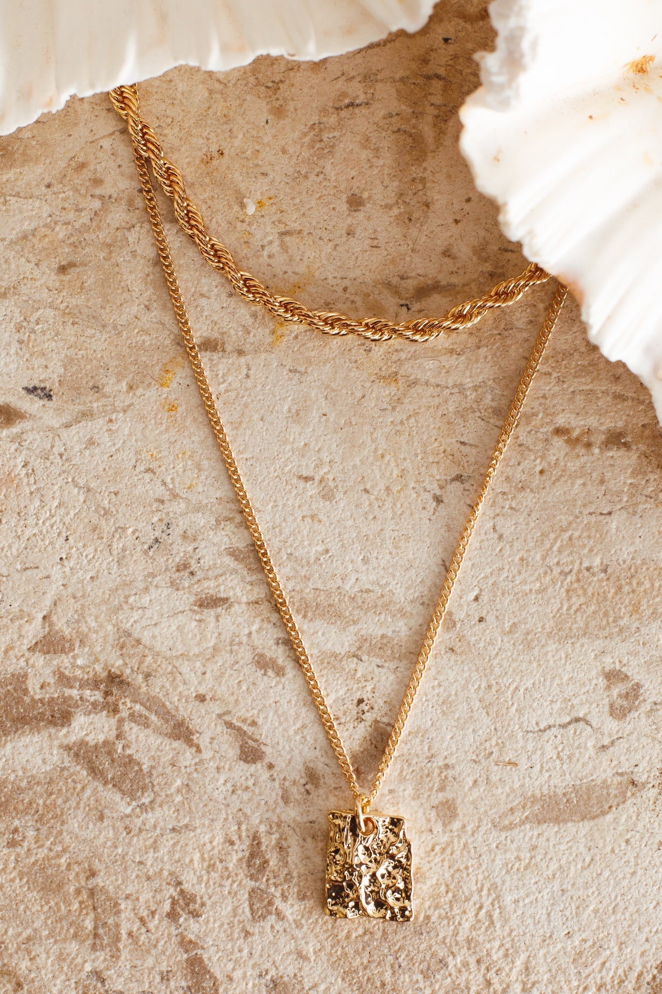 Hamptons Gold Rope Necklace Set