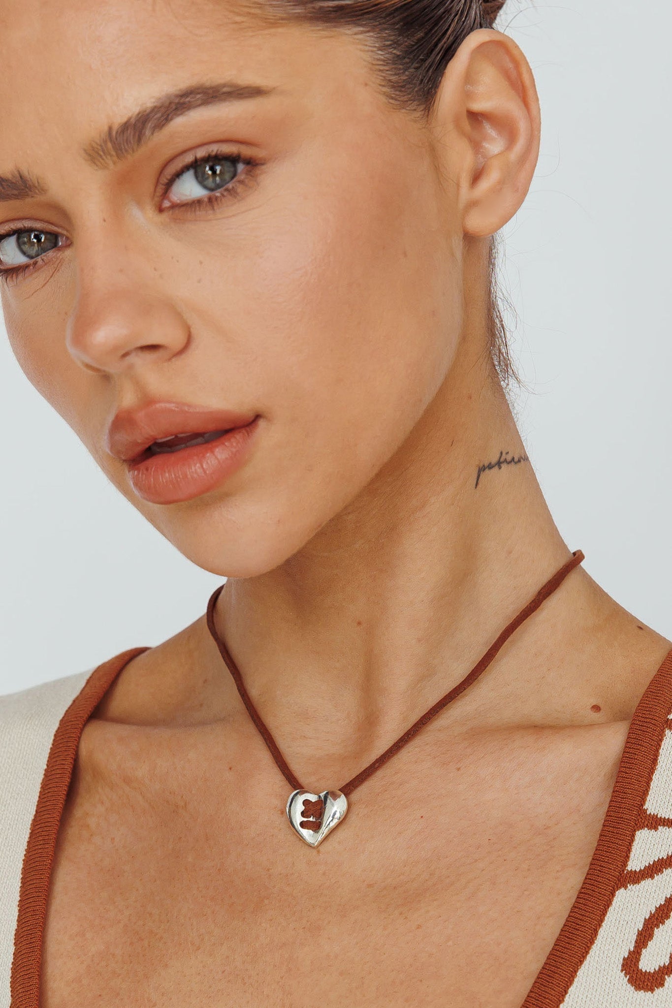 Daily Heart Pendant Necklace Silver