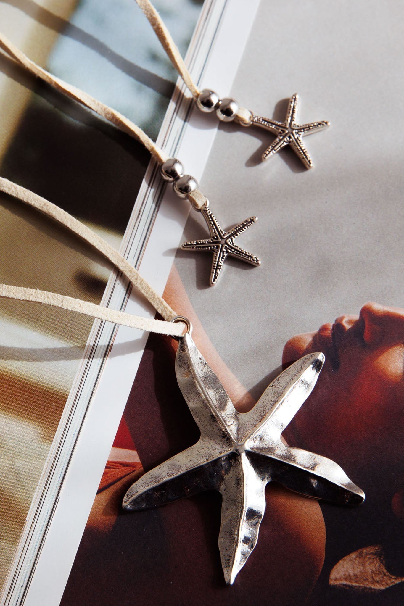 Silver Starfish Pendant Necklace