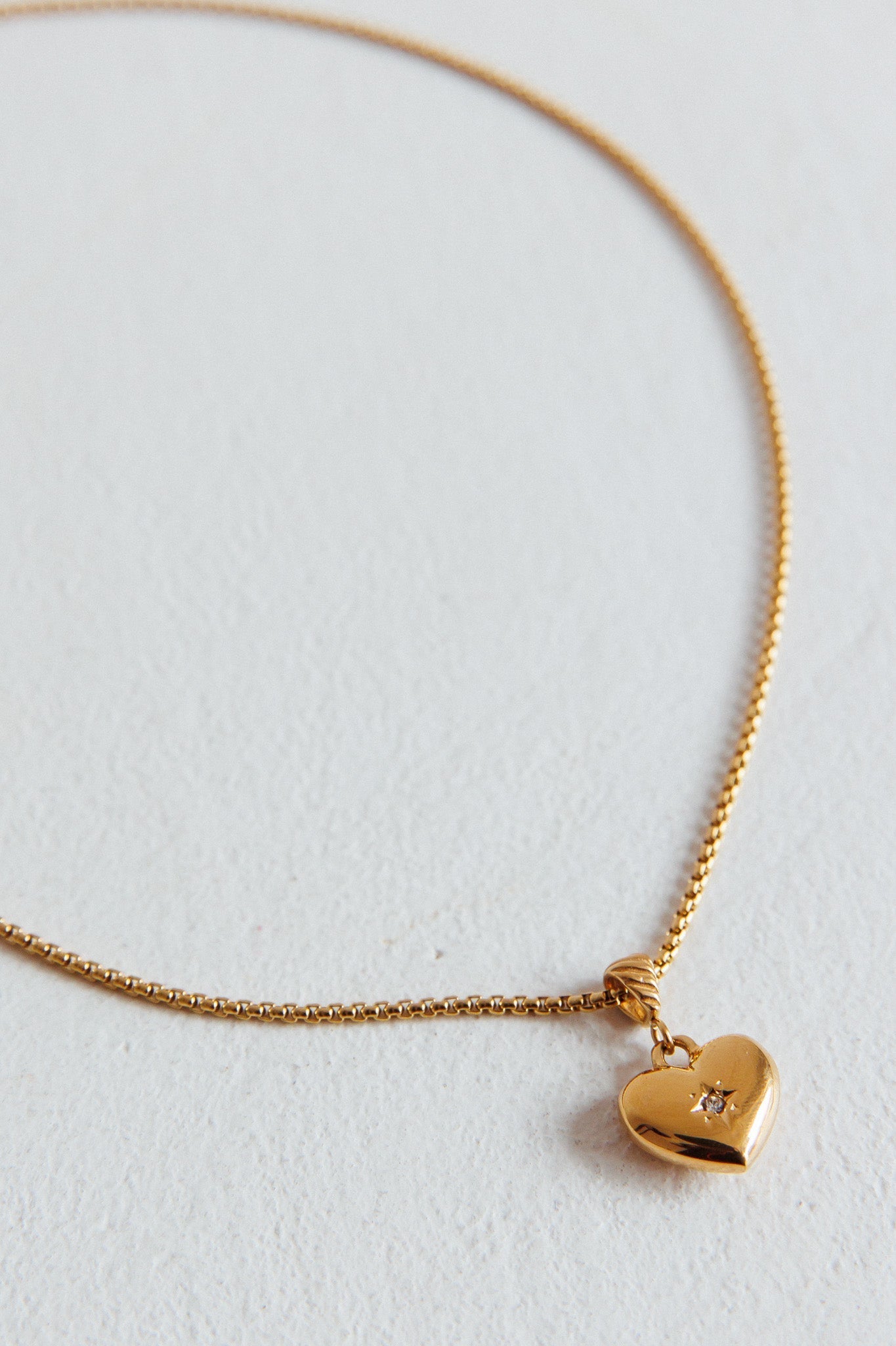 Cora Gold Inflated Heart Pendant Necklace