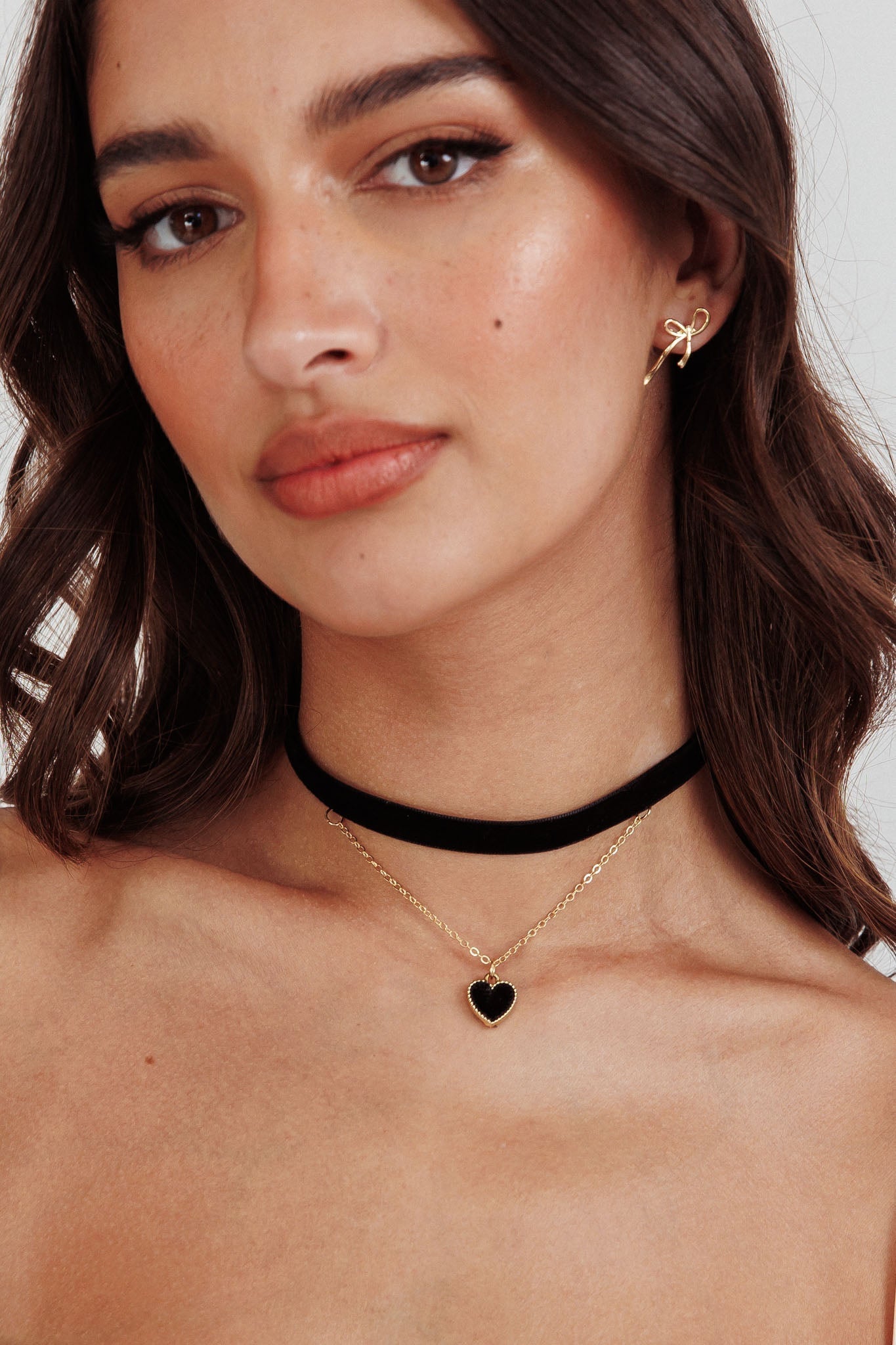Black Heart Velvet Choker Necklace Rosie