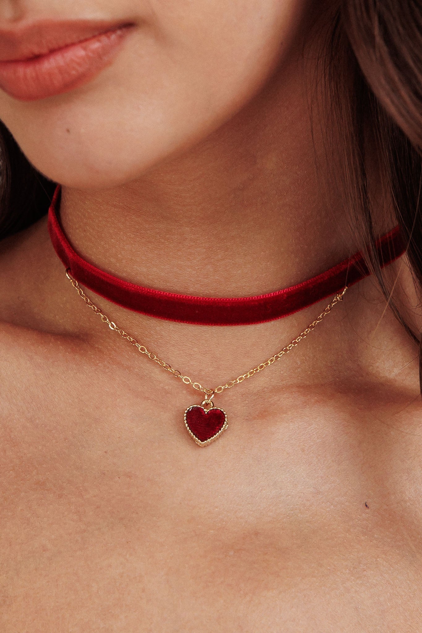Red Velvet Choker Necklace Rosie