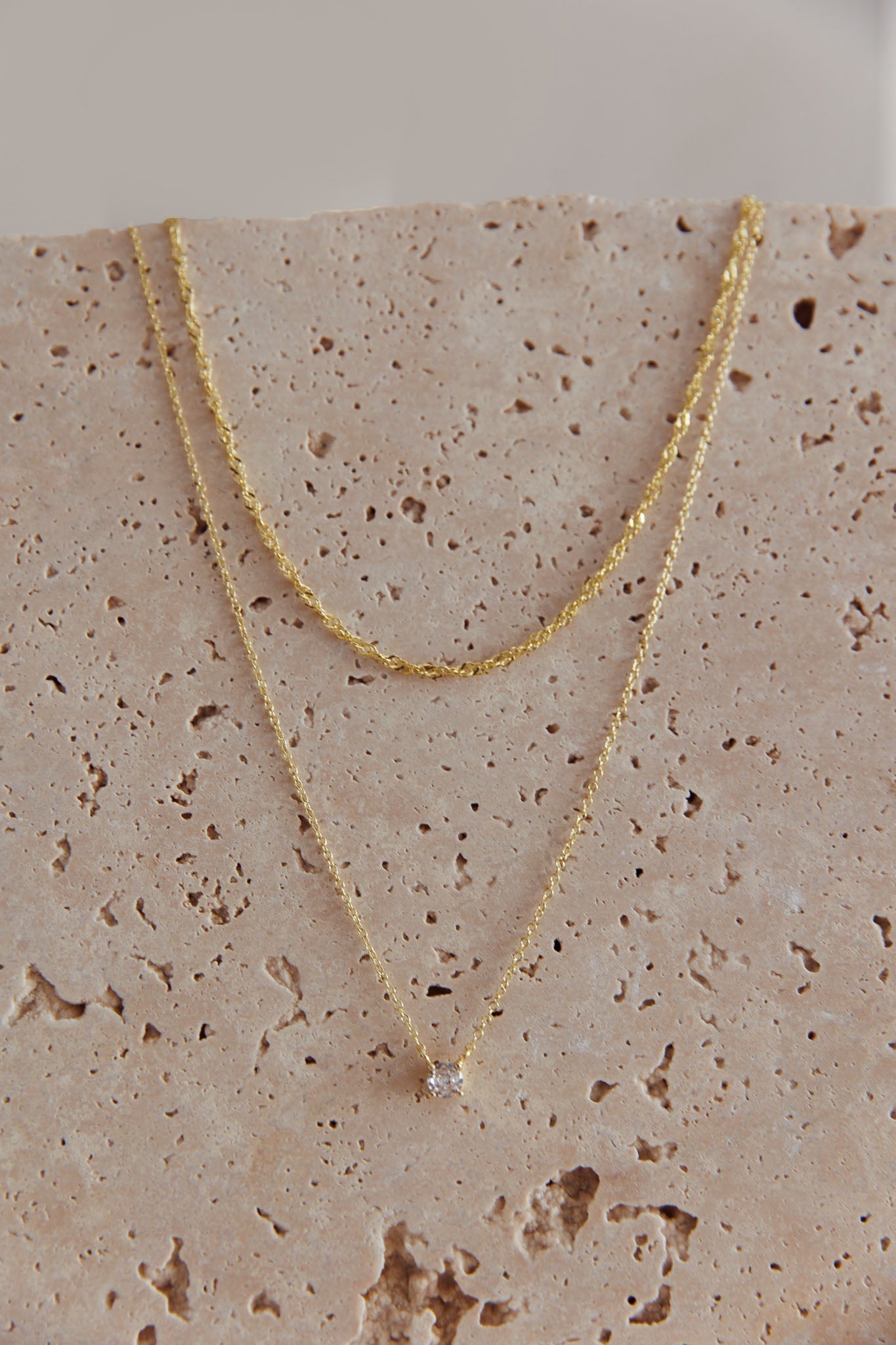 Sarai Gold Crystal Pendant Necklace