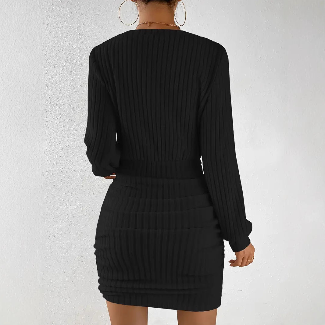 Margot | Striped Velvet Bodycon Dress