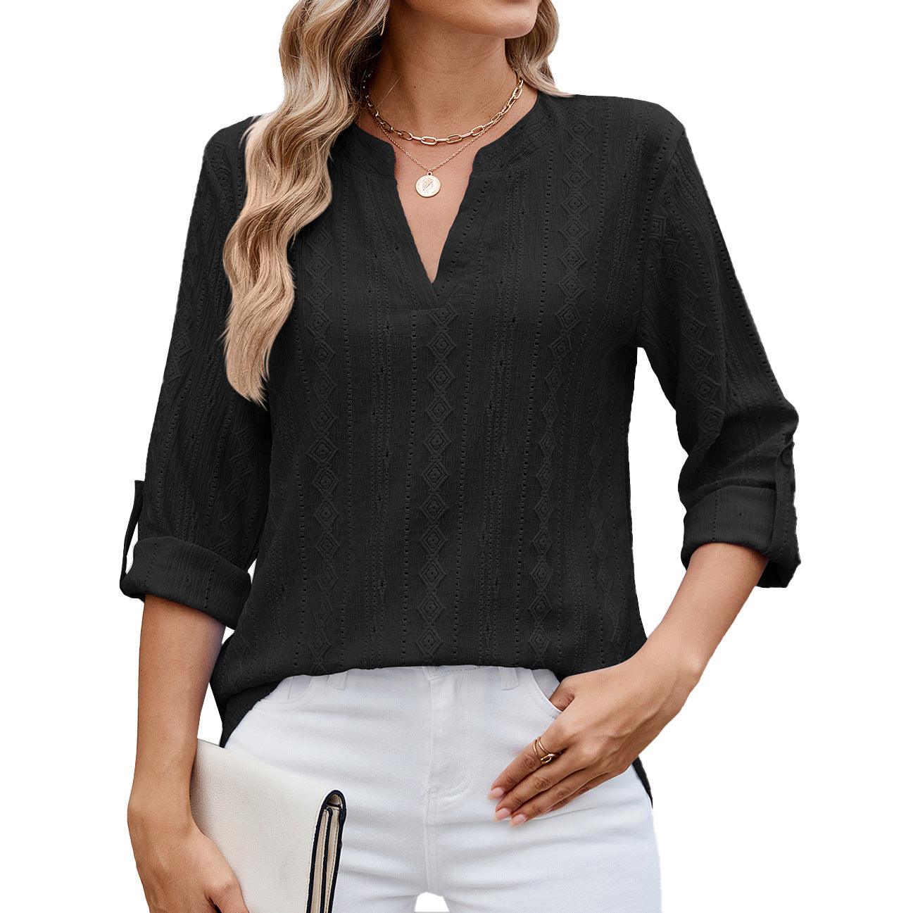 Luna™ | Elegant V-Neck Sweater