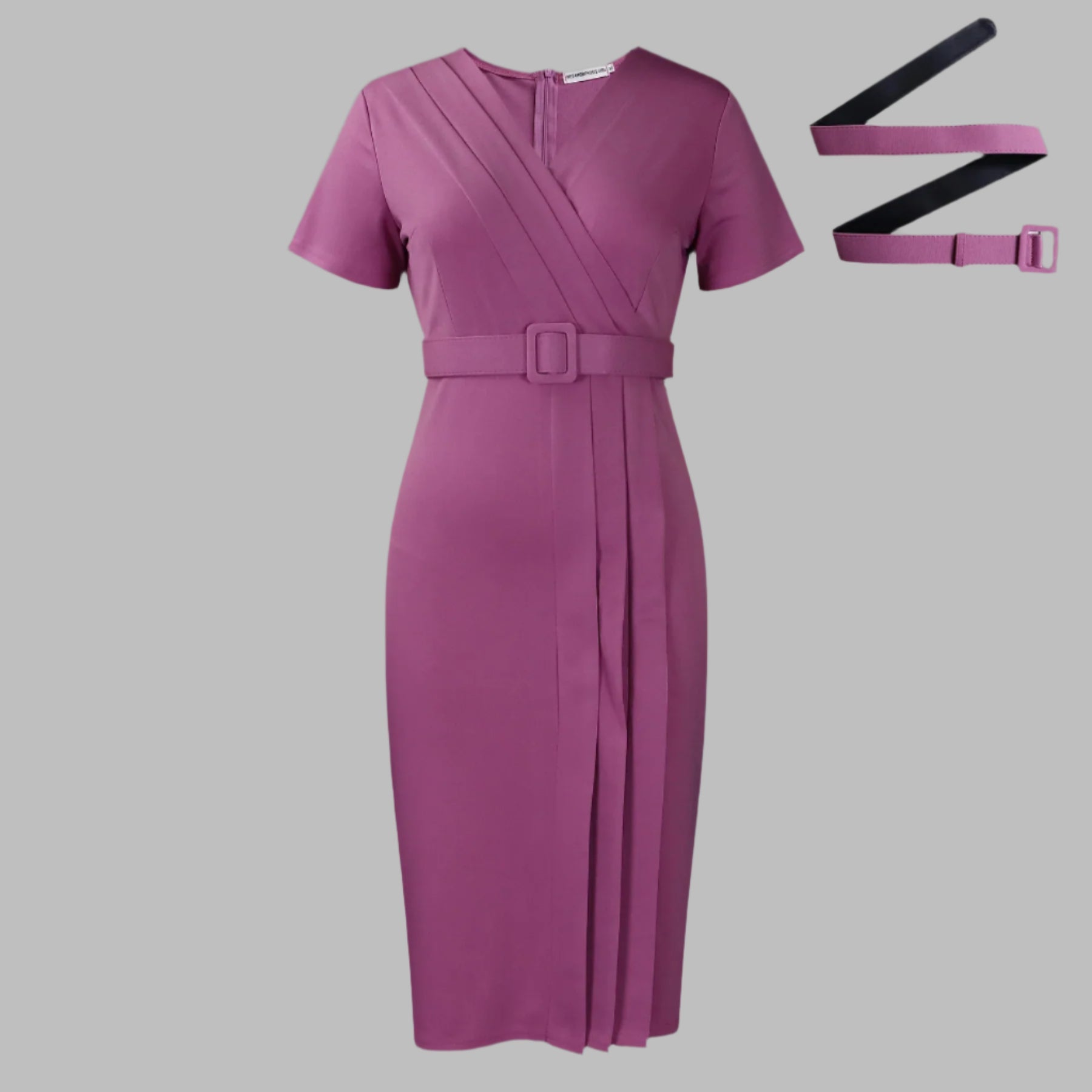 Naomi | V-Neck Fitted Pencil Dress