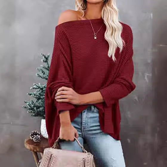 Felicia™ | Elegant Off-Shoulder Knitted Top