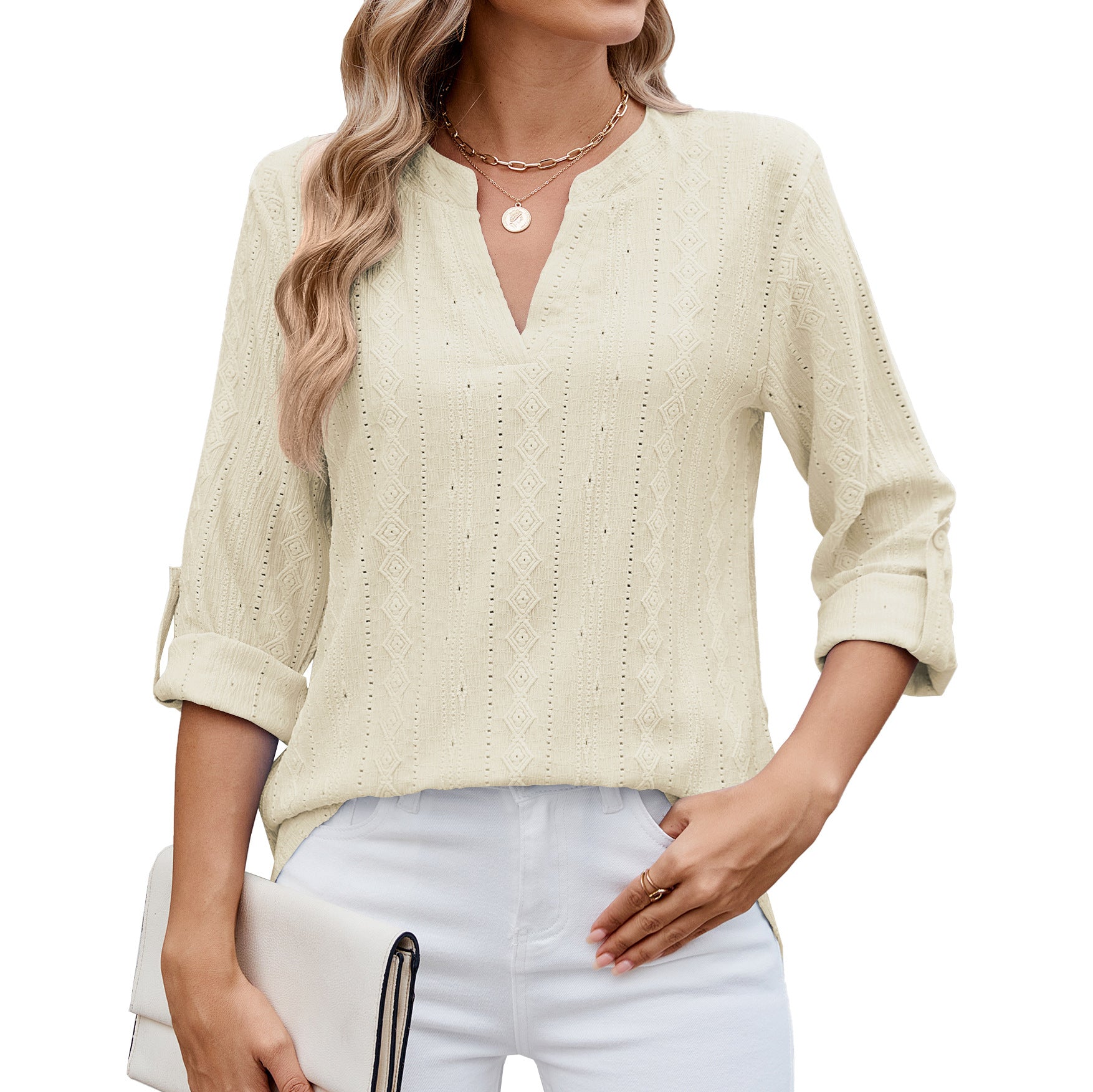 Luna™ | Elegant V-Neck Sweater
