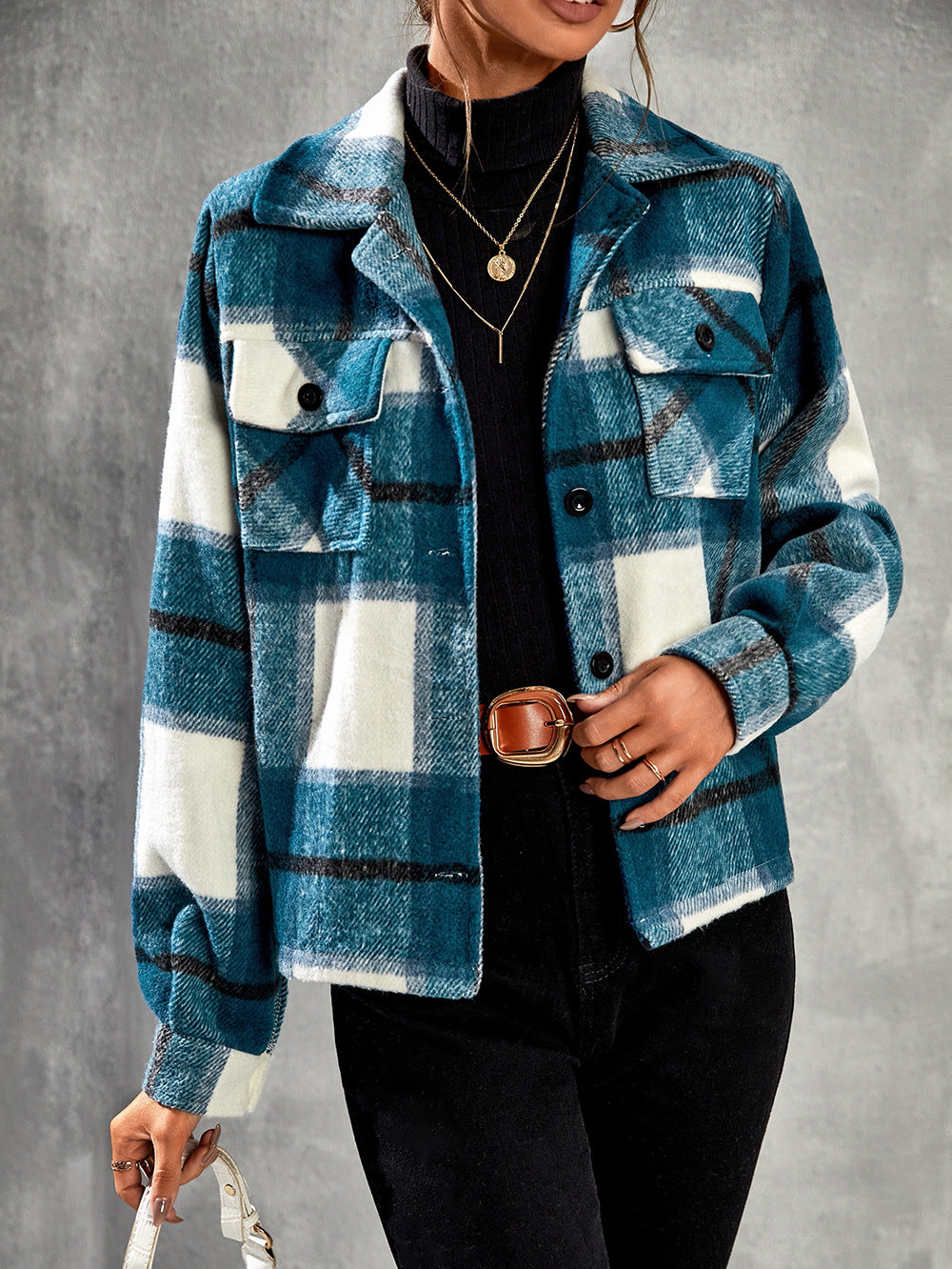 Gina™ | Elegant Checkered Blazer